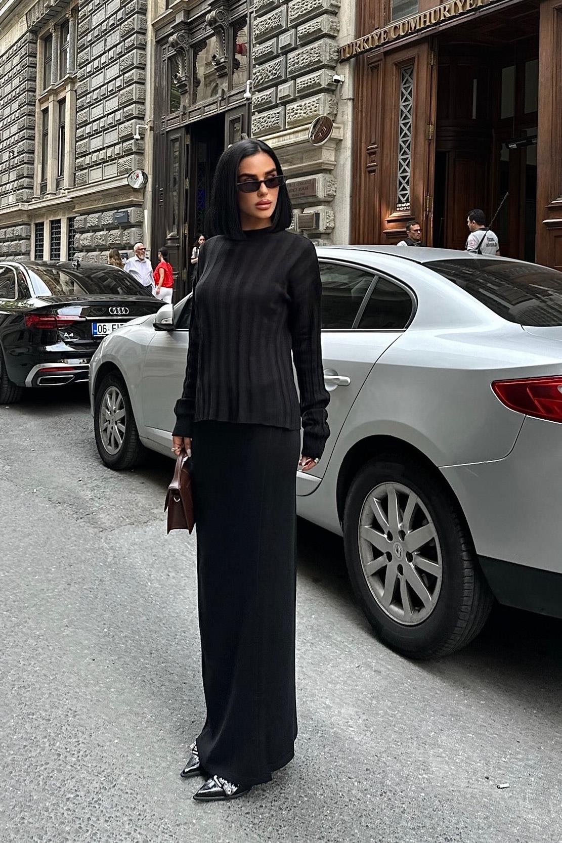 S5K9969Darcy Etek Bluz Triko Takım 9969