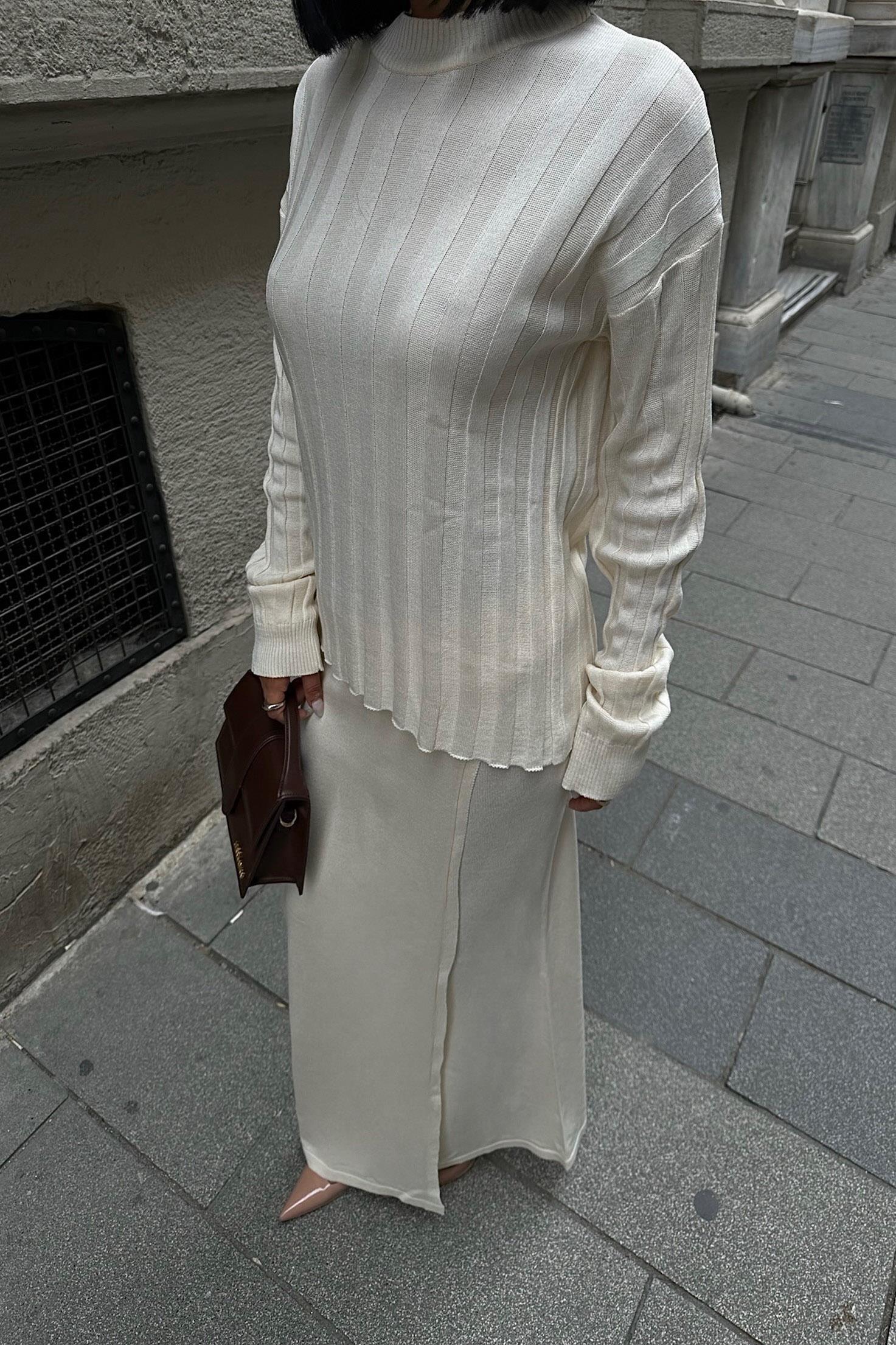S5K9969Darcy Etek Bluz Triko Takım 9969