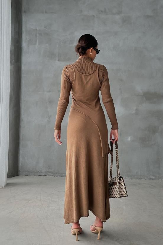 S4K9475Dasha Düğme Detaylı Midi Takım  9475-23