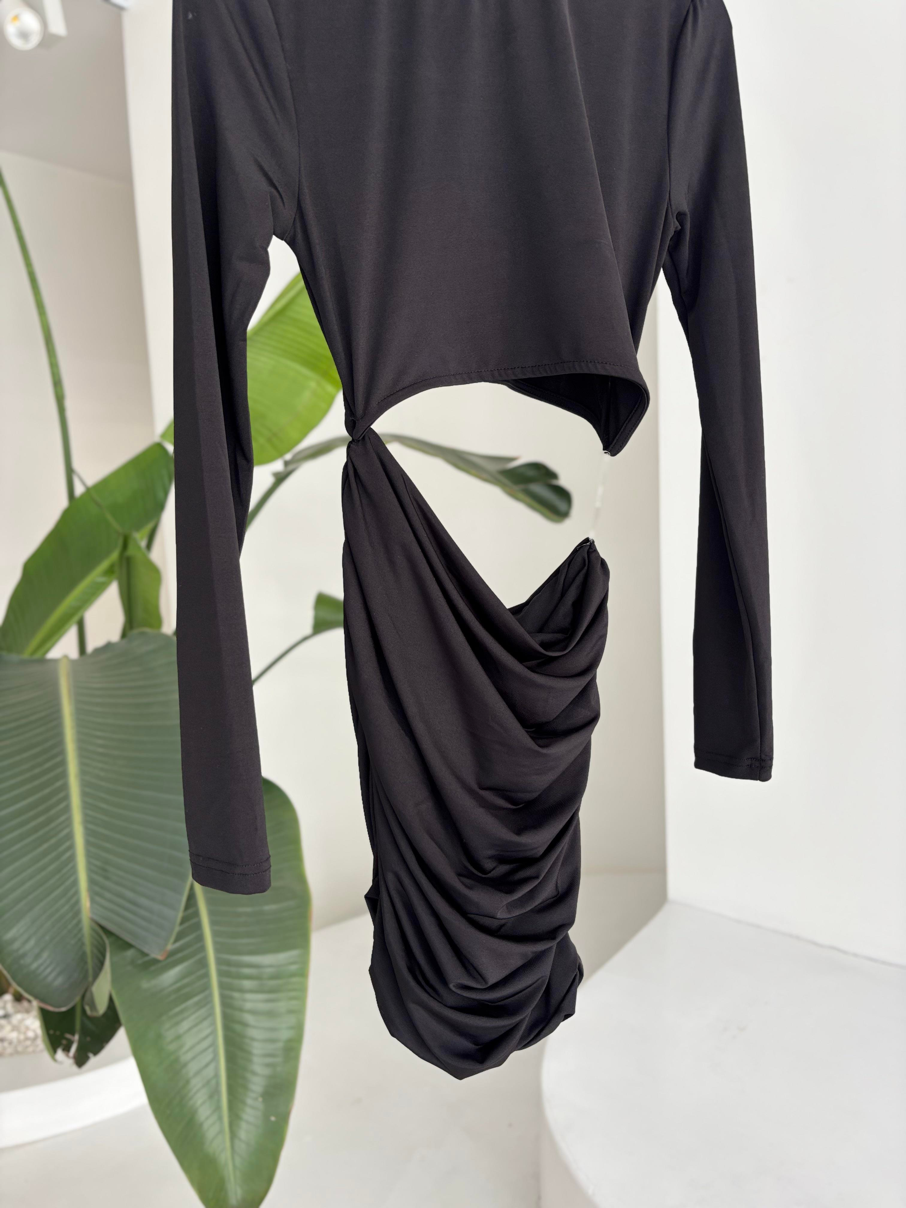 S4Y2685Enchant Cut Out Büzgülü Elbise 2685-8