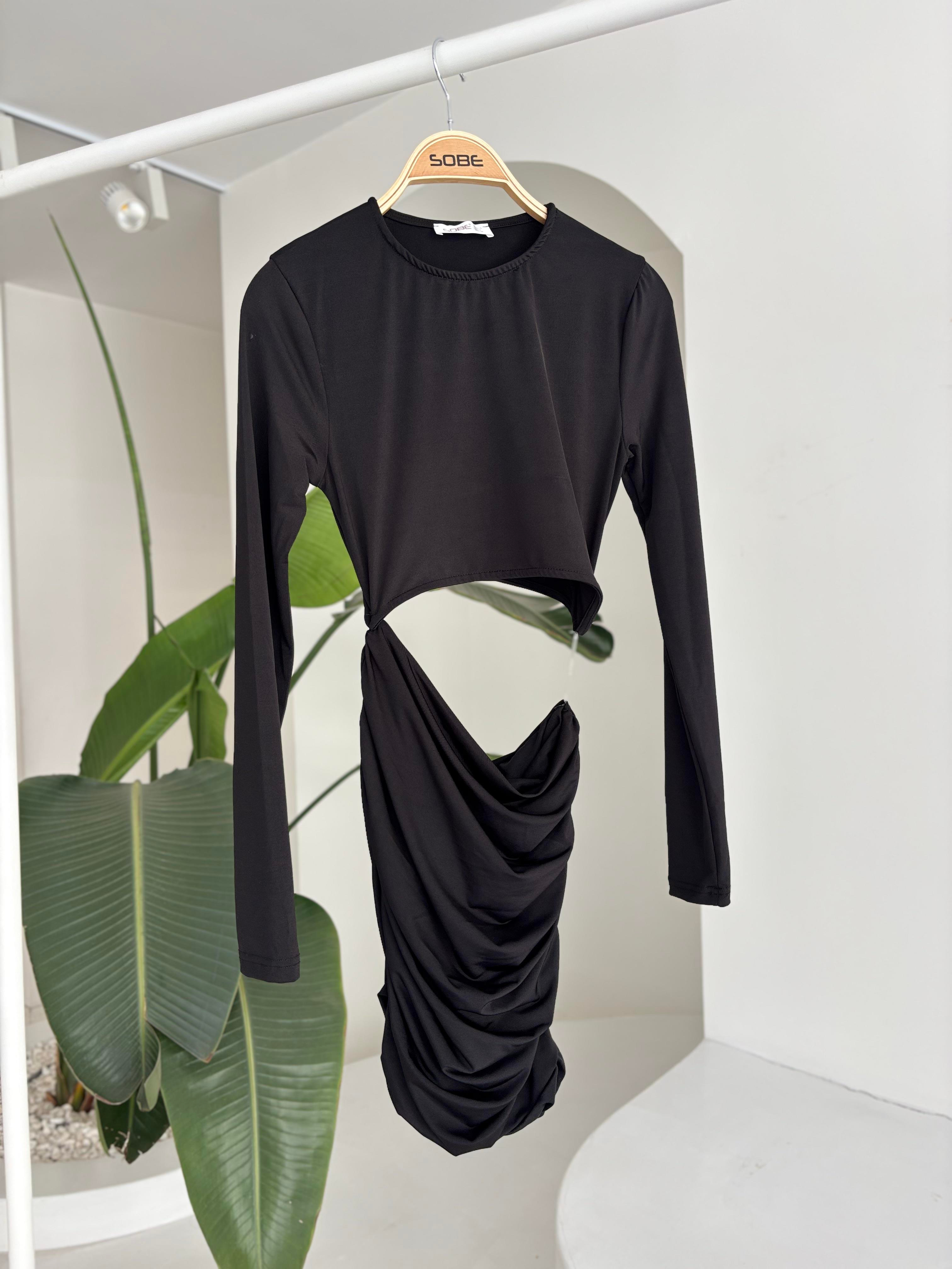 S4Y2685Enchant Cut Out Büzgülü Elbise 2685-8