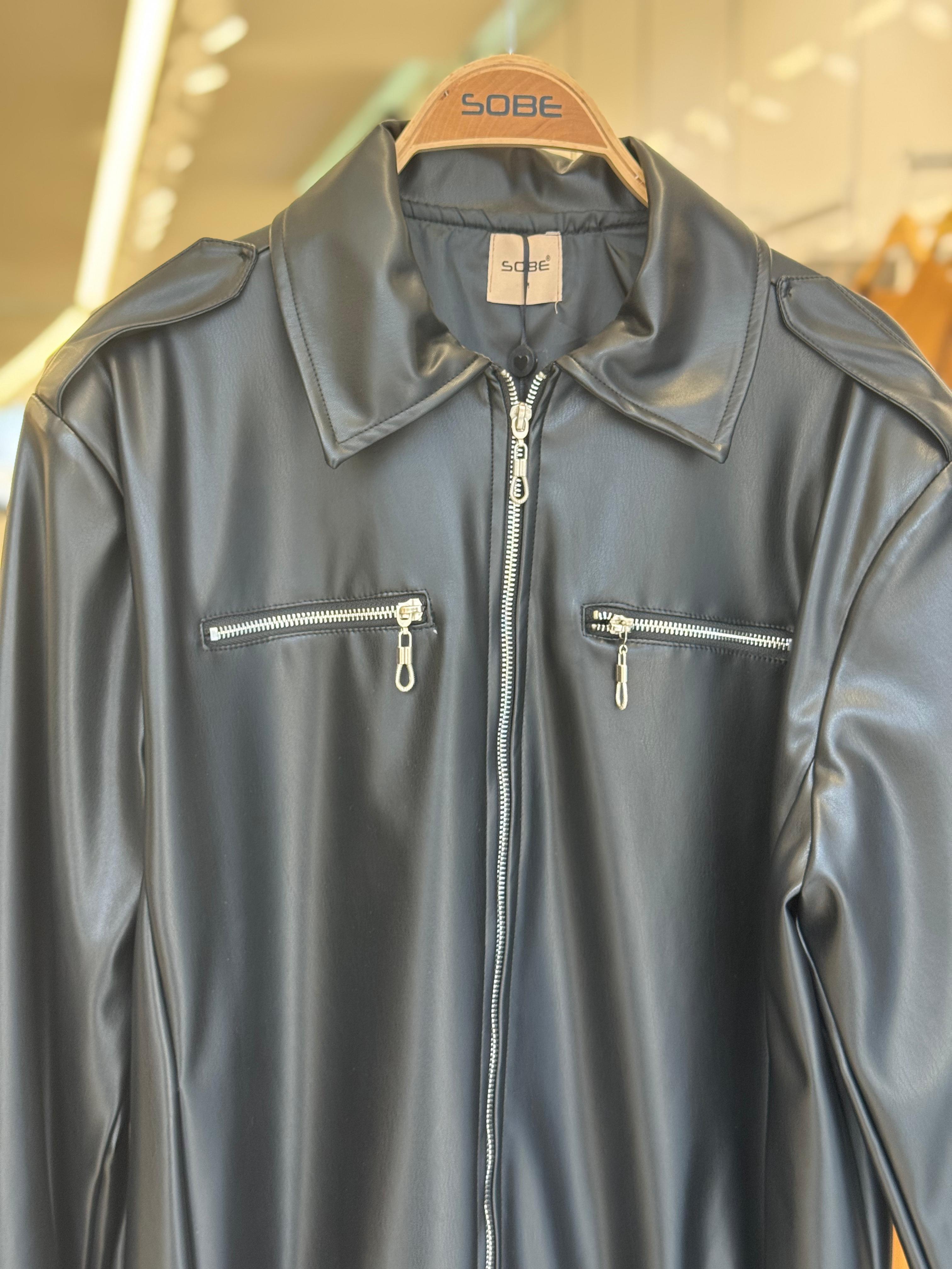 S5K6108Florie Faux Leather Jacket 6108