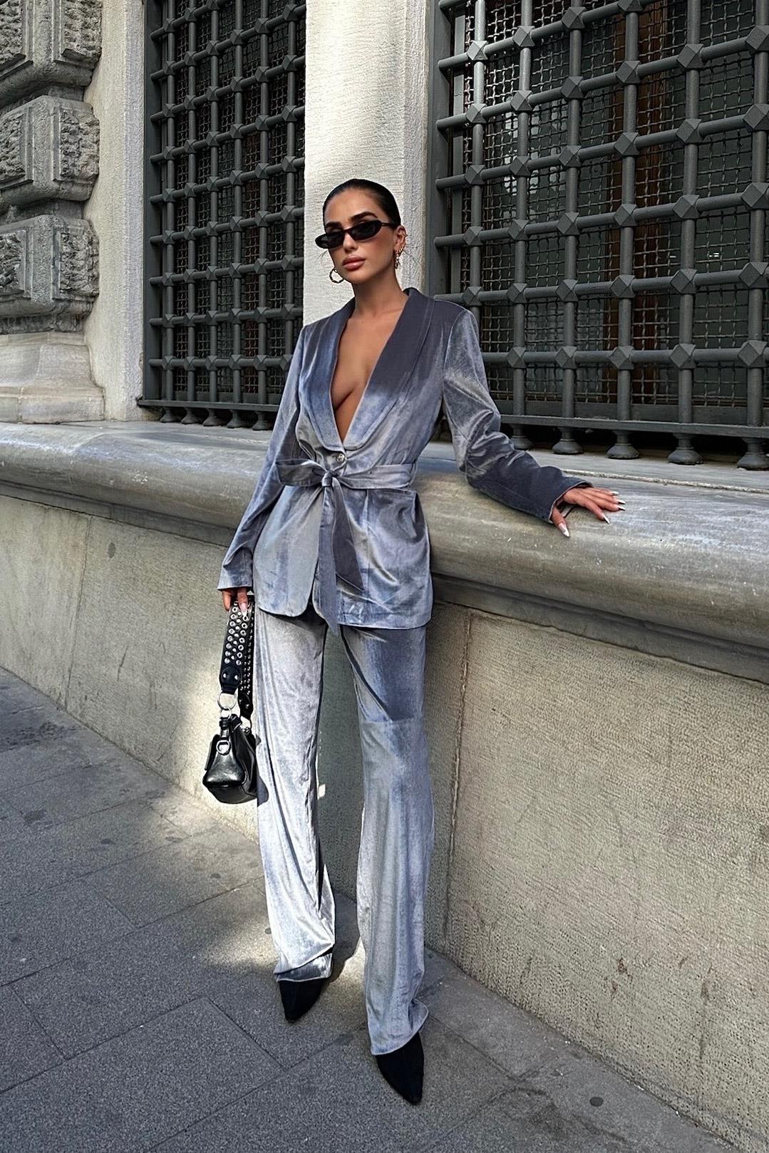 S5K9897Gaitlin Oversize Kadife Takım 9897