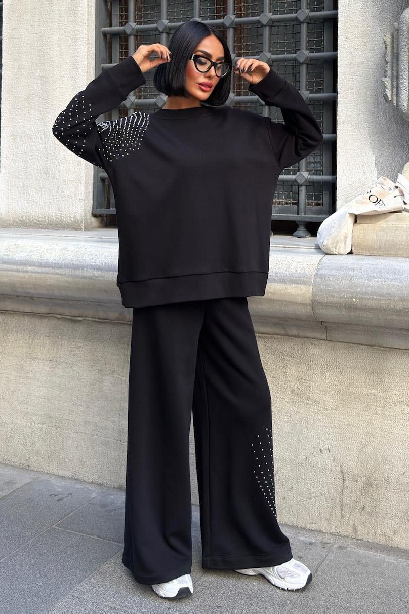 S5K9986Silver Stone Woven Oversize Suit 9986