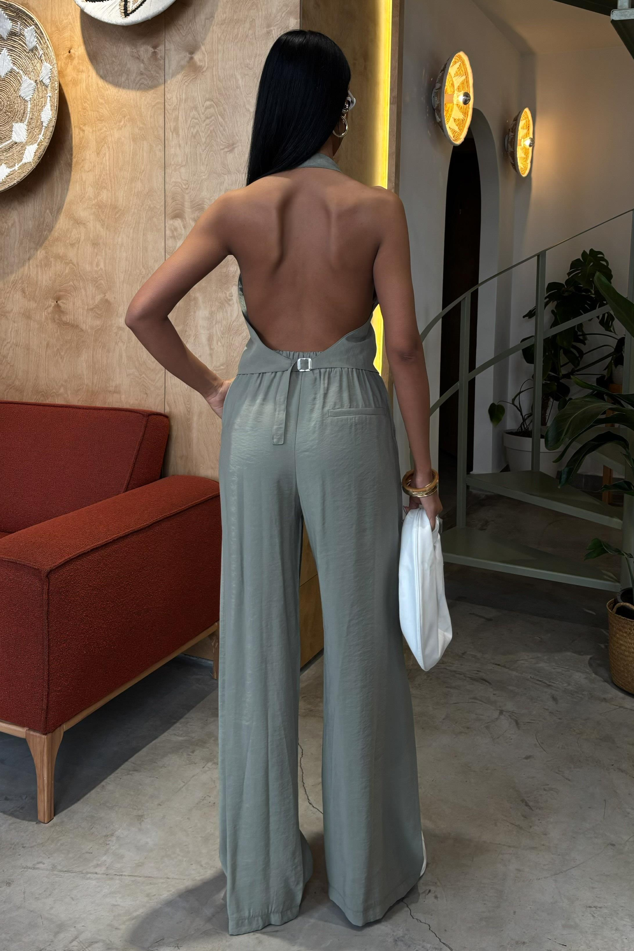 S5Y10144Halter Neck Vest Modal Suit 10144