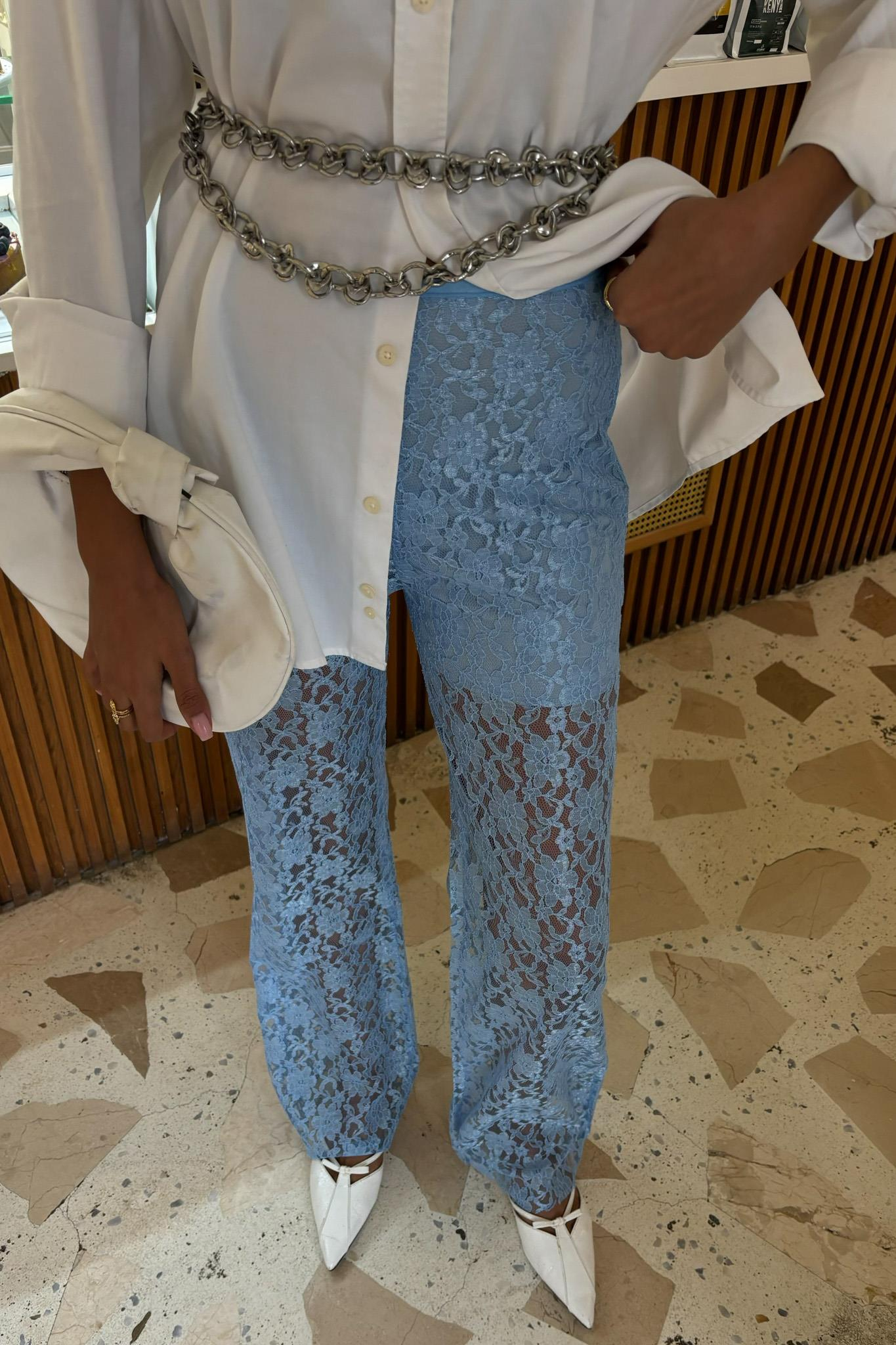 S5Y0081İçi Astarlı Dantel Pantolon 0081