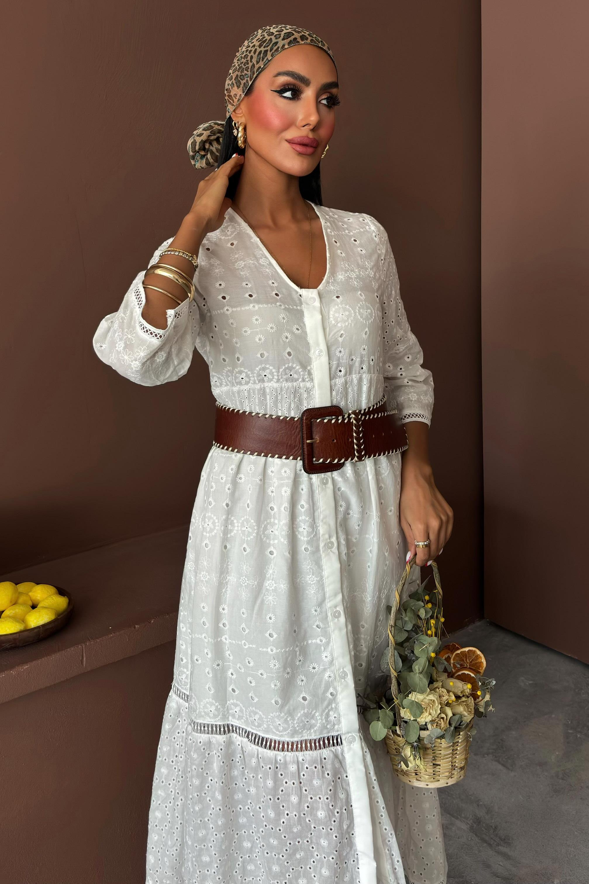 S3Y2515Jessyca Dantelli Brode Elbise 2515-13