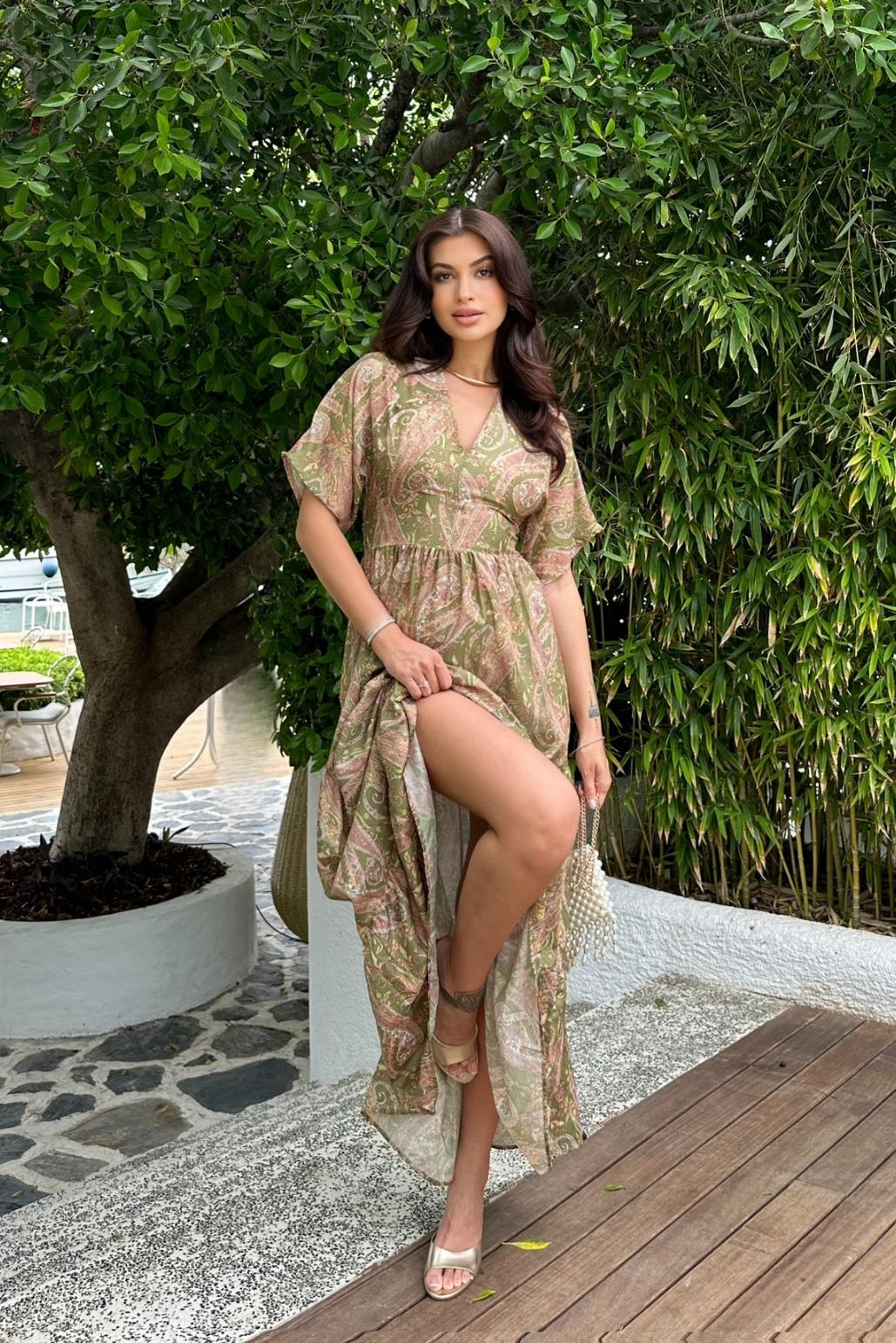 S4Y2628Julia Fırfırlı Wual Elbise 2628-08
