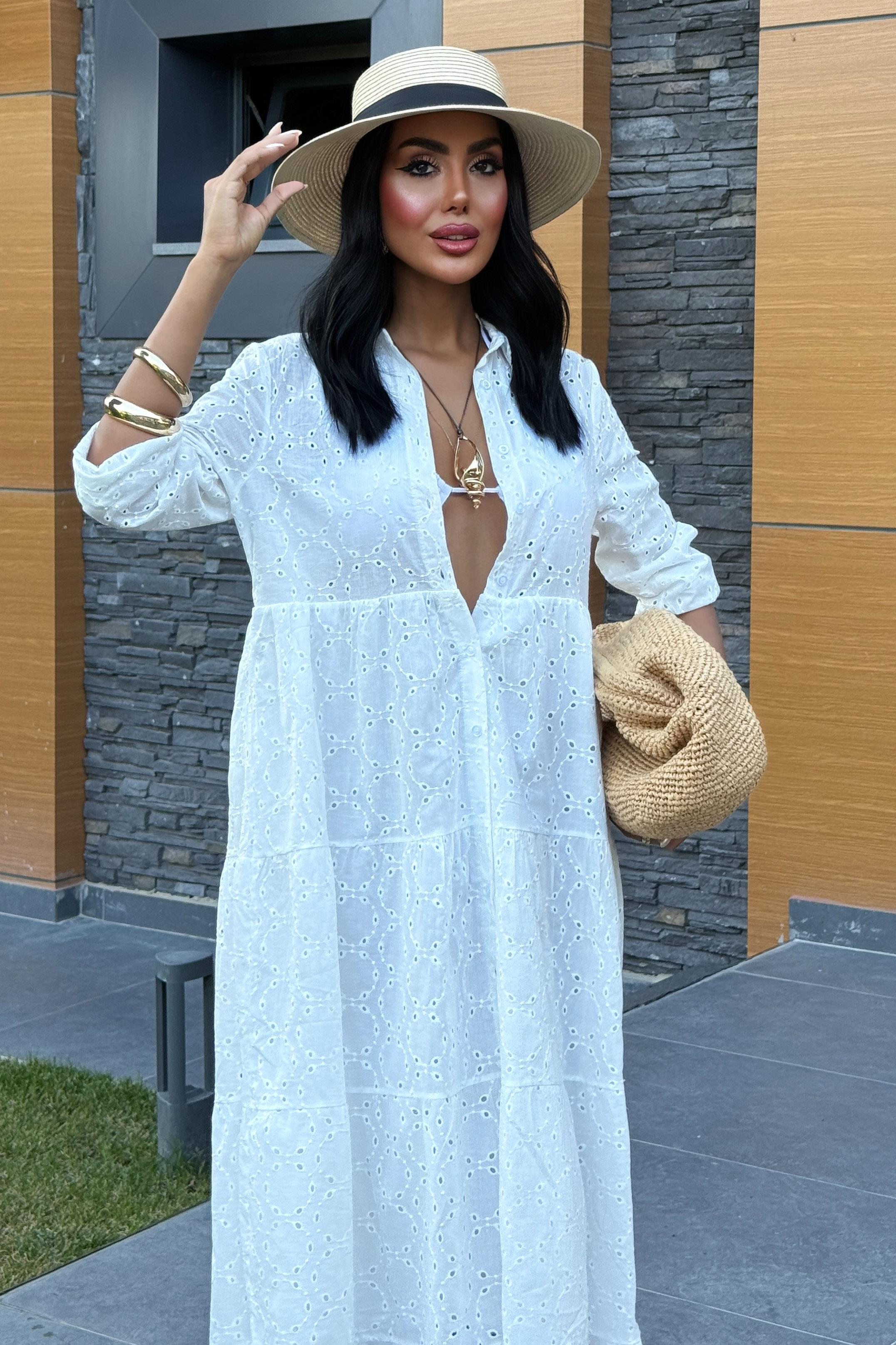 S3Y2442Kimberly Fistolu Uzun Elbise 2442-08