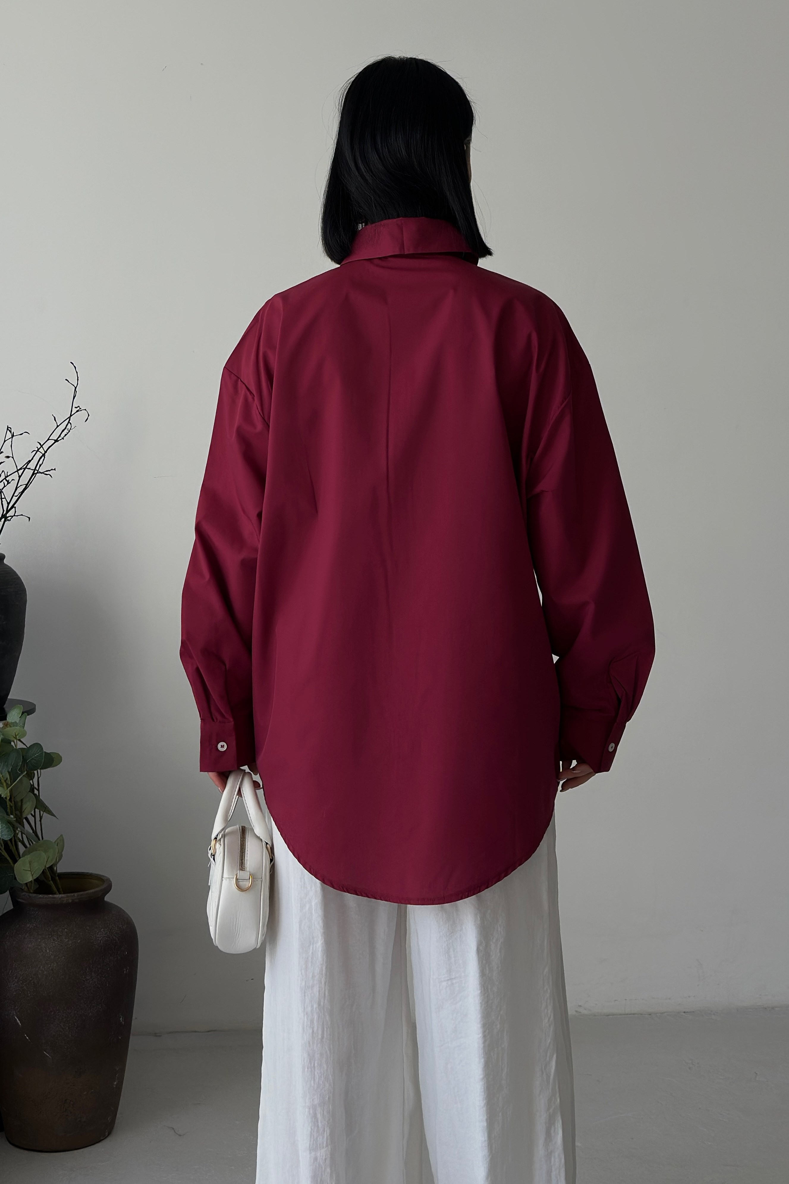 S5Y3421Классическая рубашка из поплина Oversize 3421