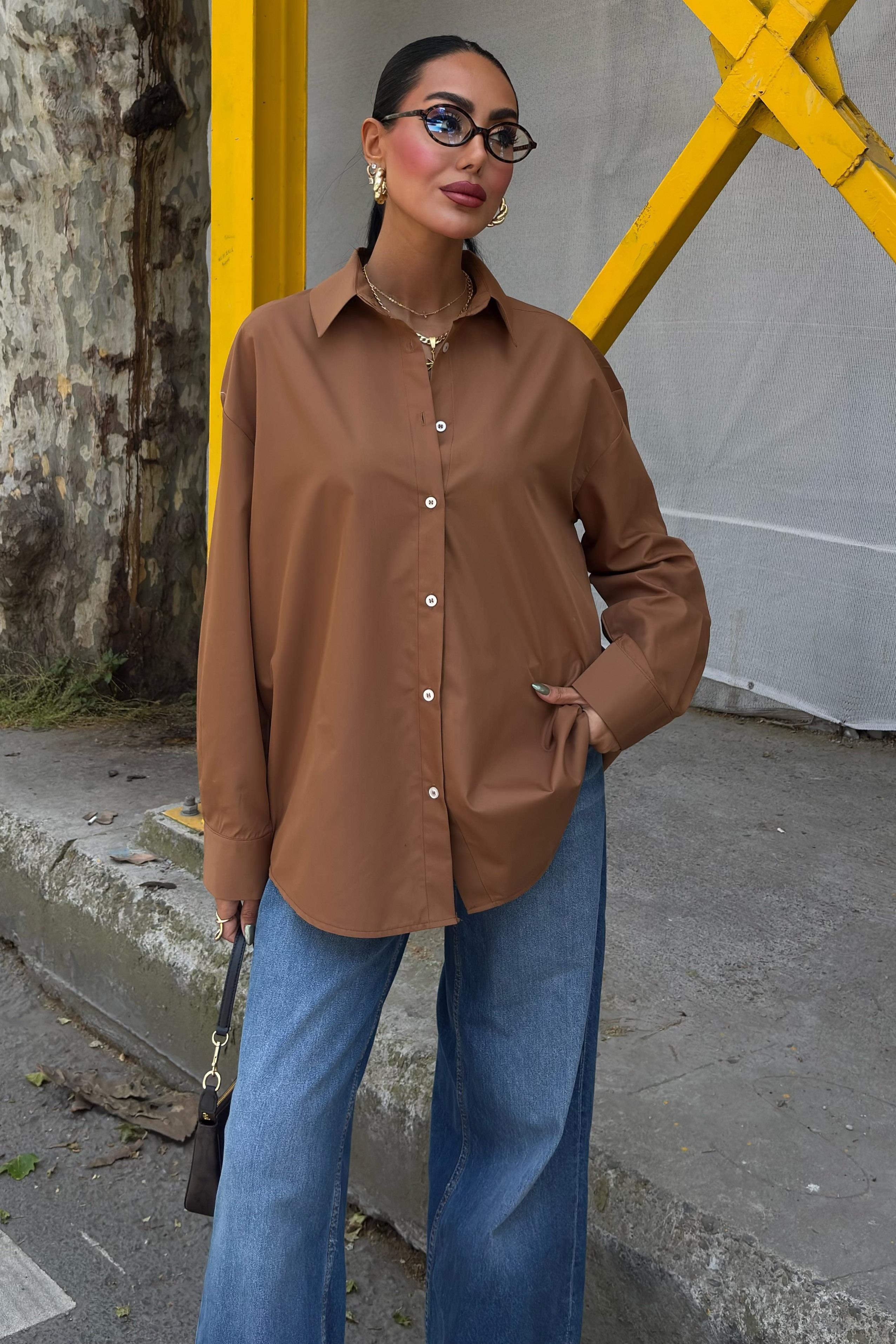 S5Y3421Klasik Oversize Poplin Gömlek 3421