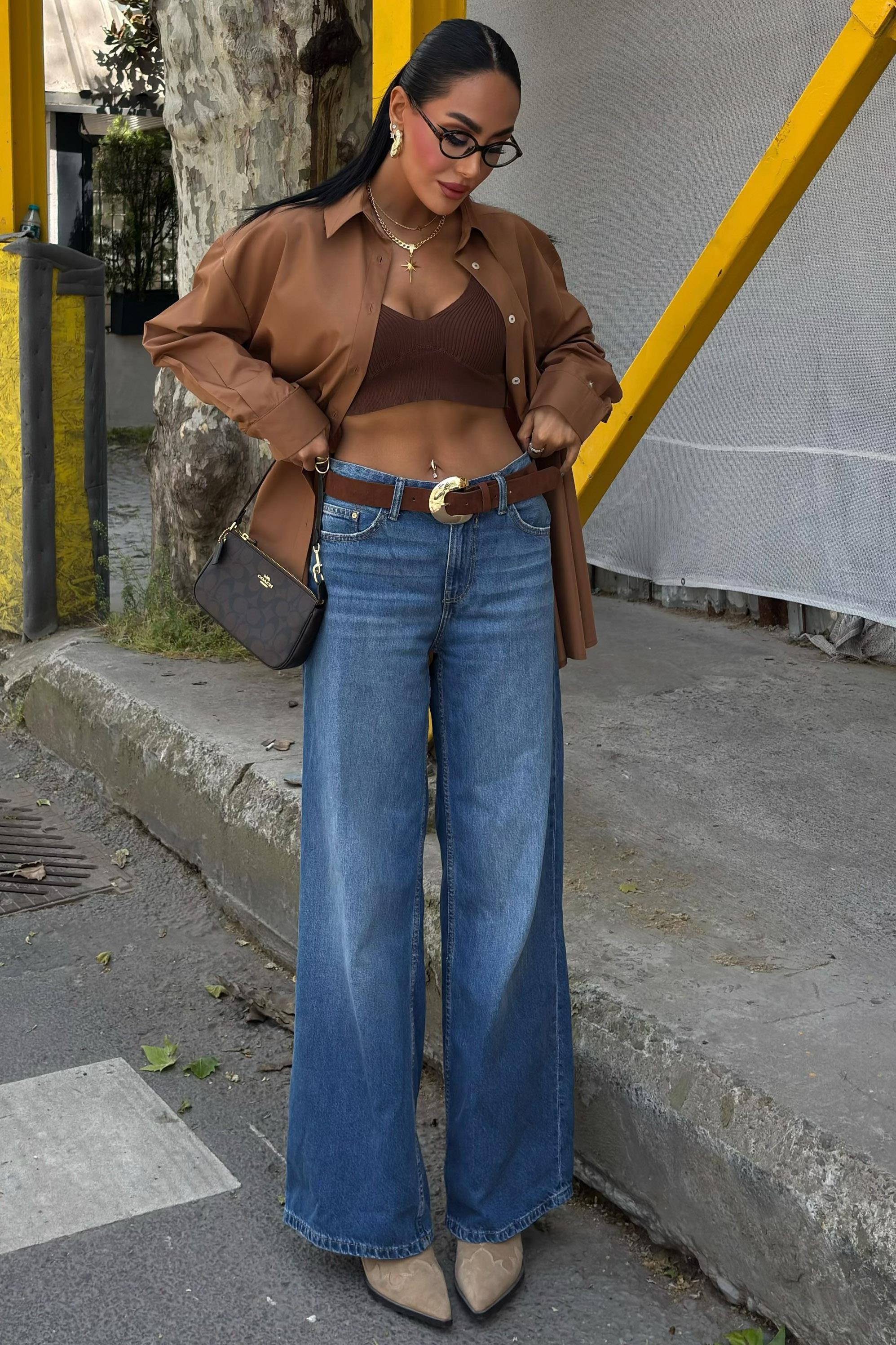 S5Y3421Klasik Oversize Poplin Gömlek 3421