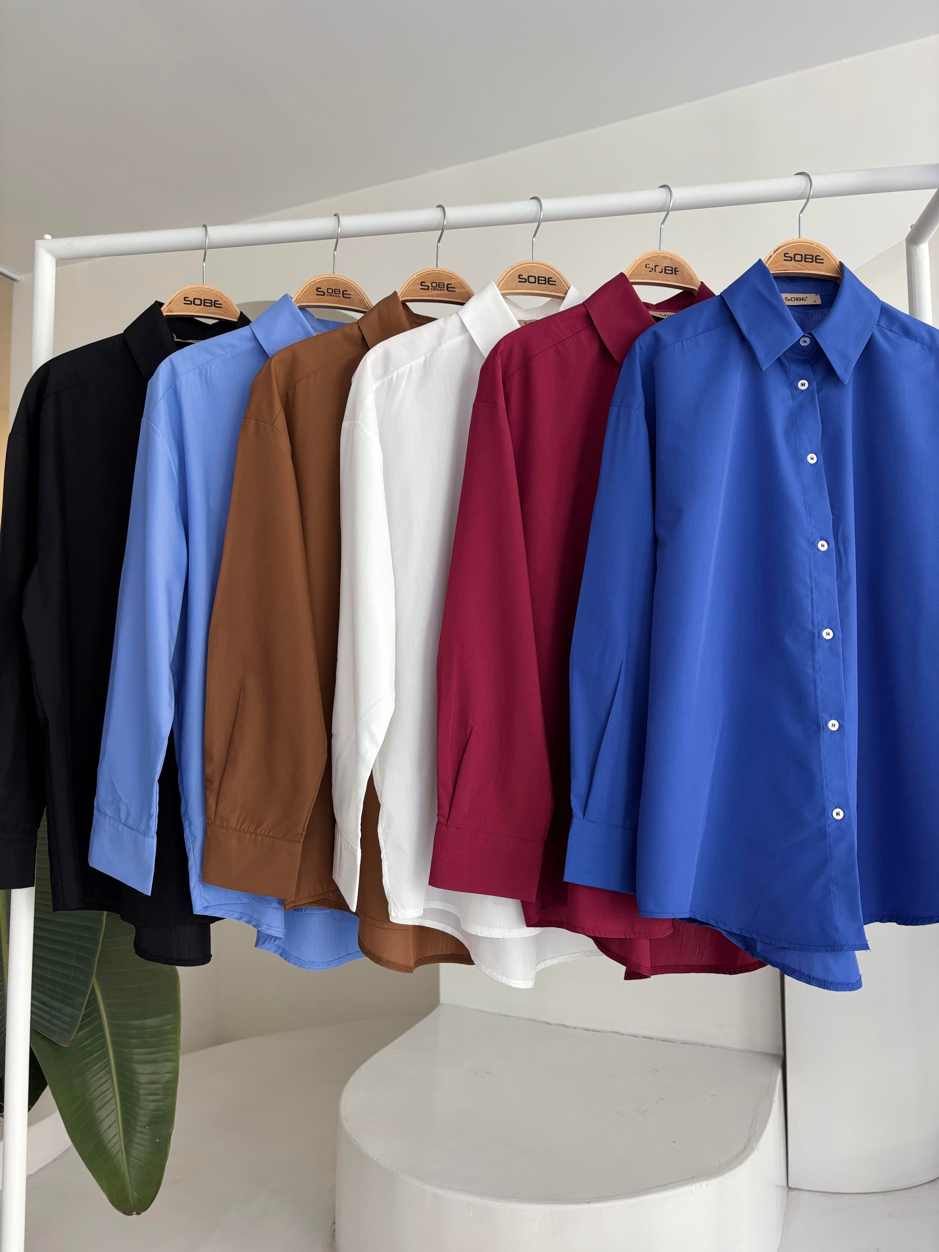 S5Y3421Klasik Oversize Poplin Gömlek 3421