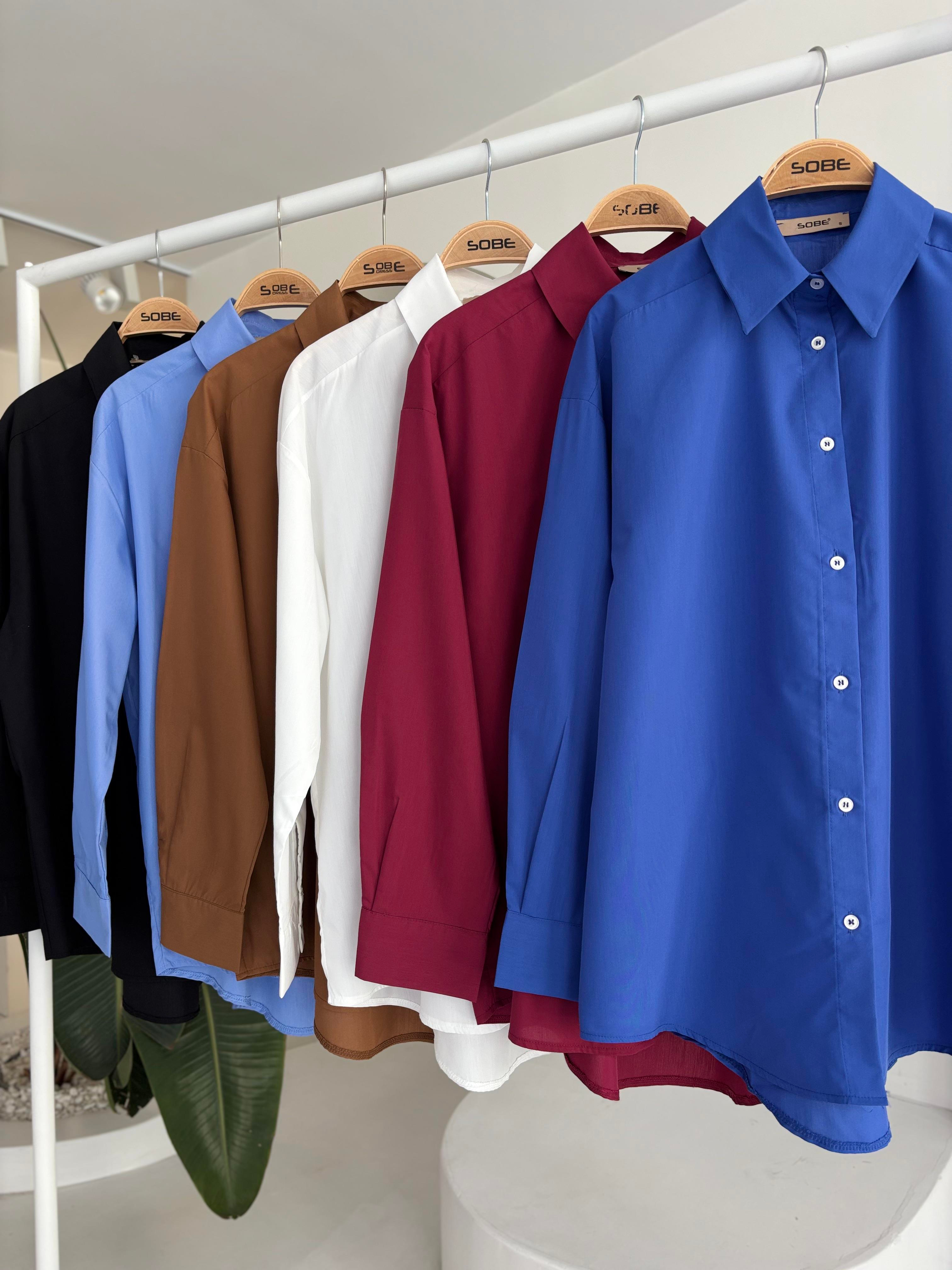 S5Y3421Klasik Oversize Poplin Gömlek 3421