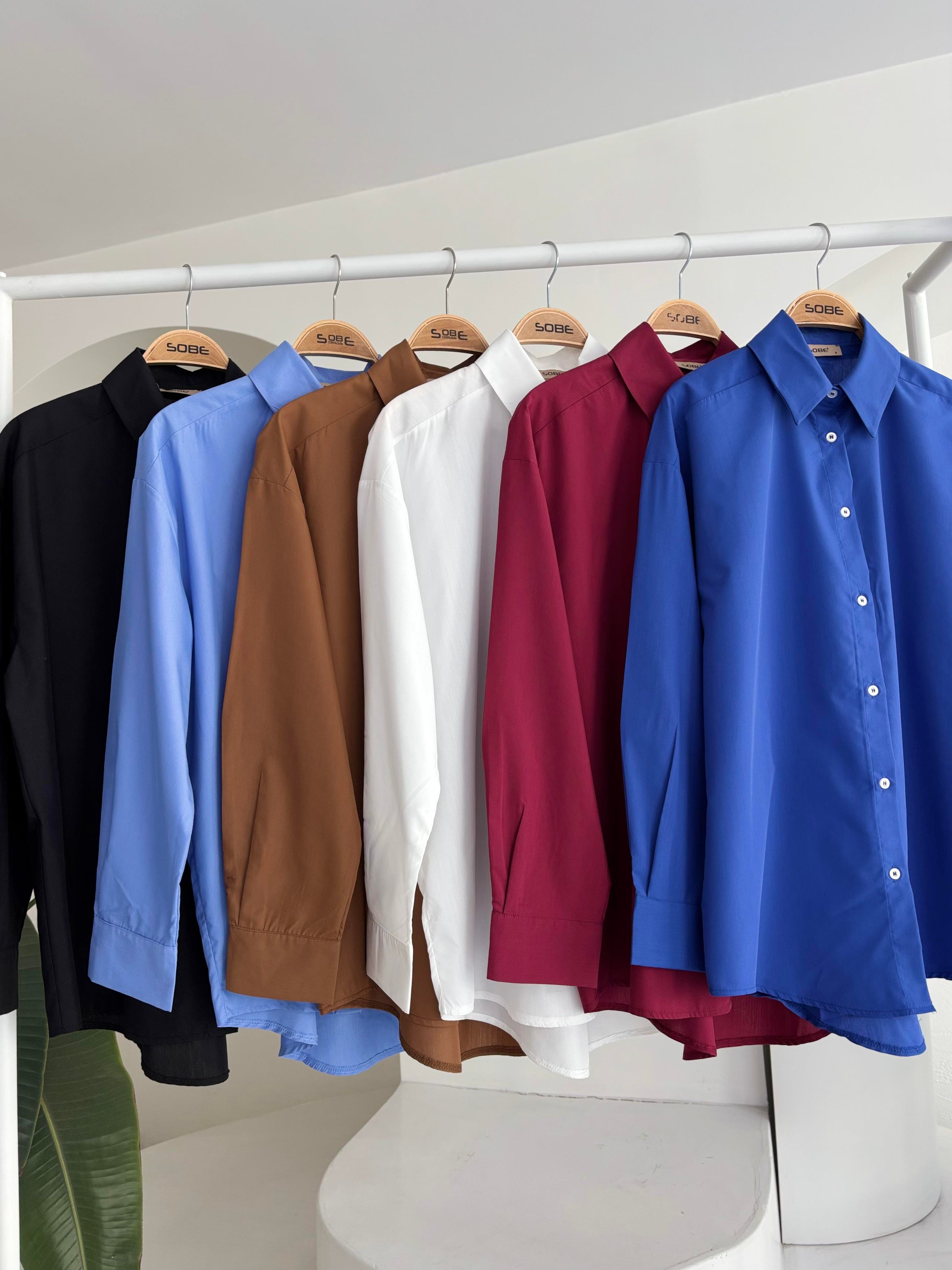 S5Y3421Klasik Oversize Poplin Gömlek 3421