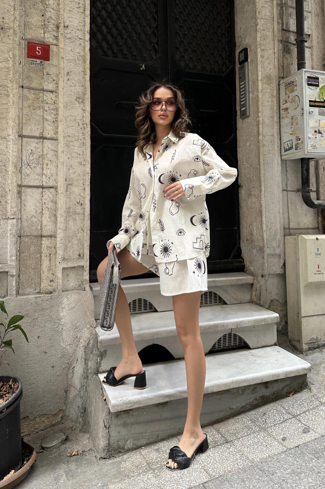 S4Y9805Lauren Desenli Keten Takım 9805-0025