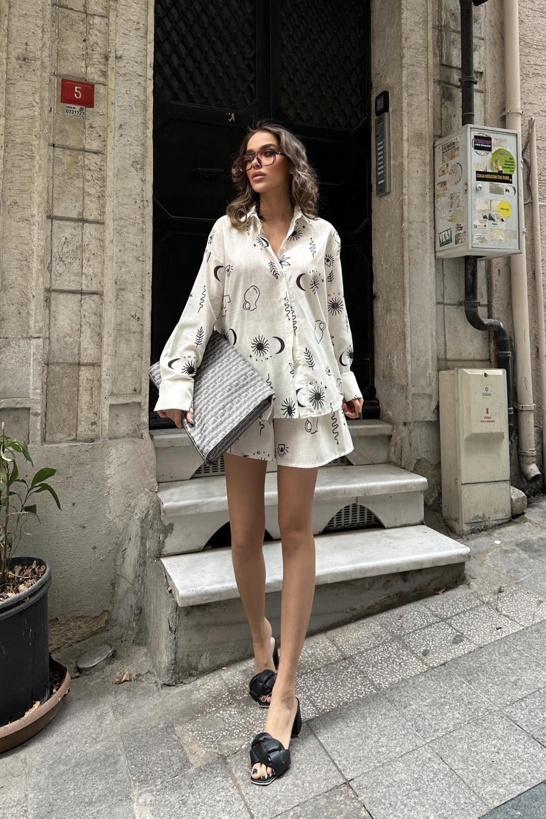 S4Y9805Lauren Desenli Keten Takım 9805-0025