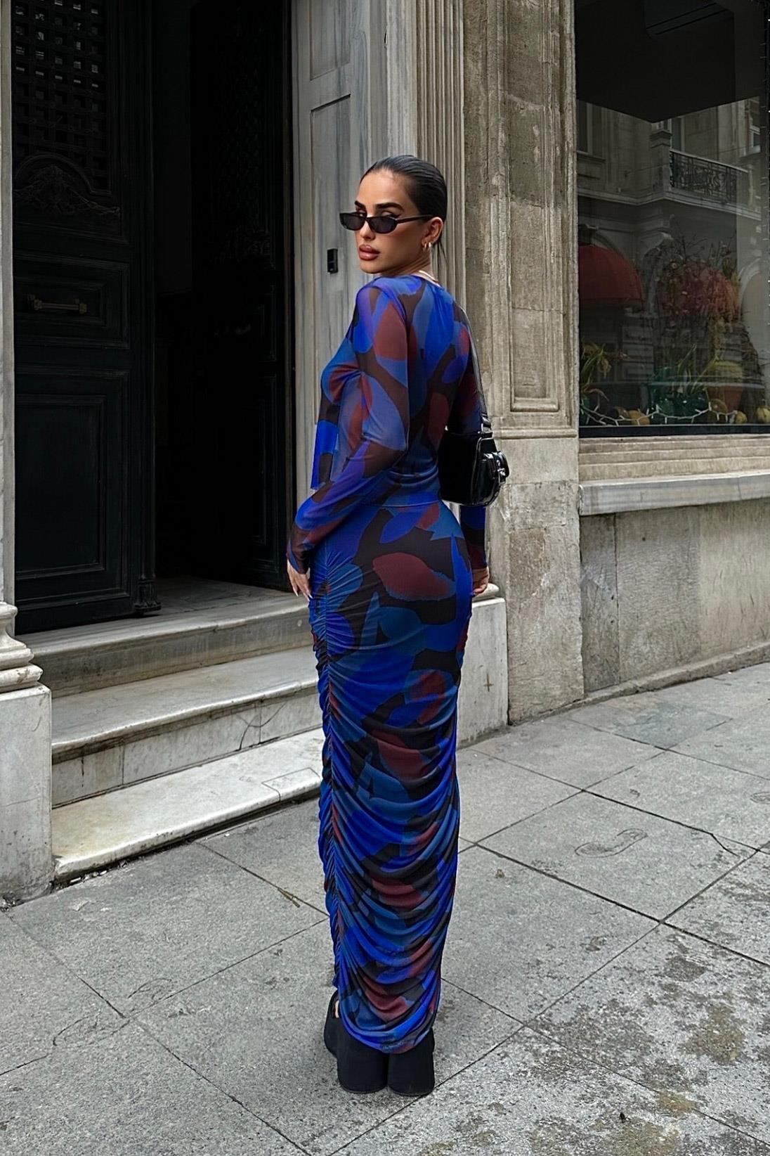 S4Y9614Lenora Büzgülü Tül Takım 9614-08
