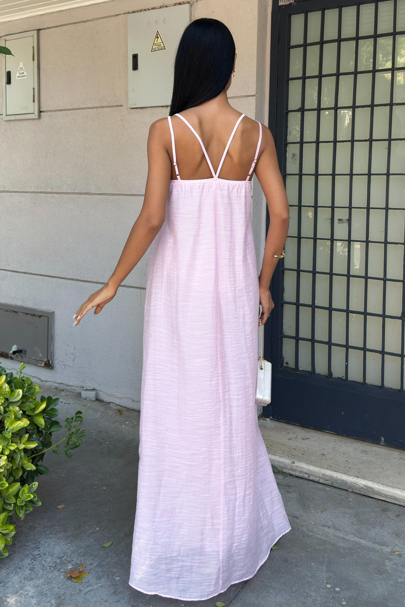 S5Y2906Lina Modal Askılı Elbise 2906