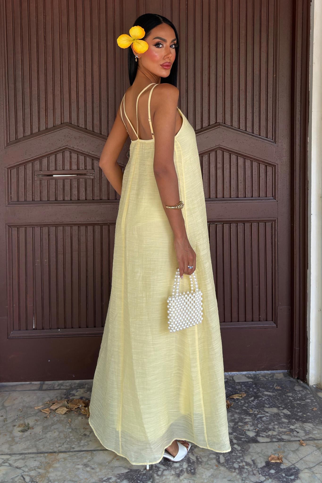 S5Y2906Lina Modal Askılı Elbise 2906
