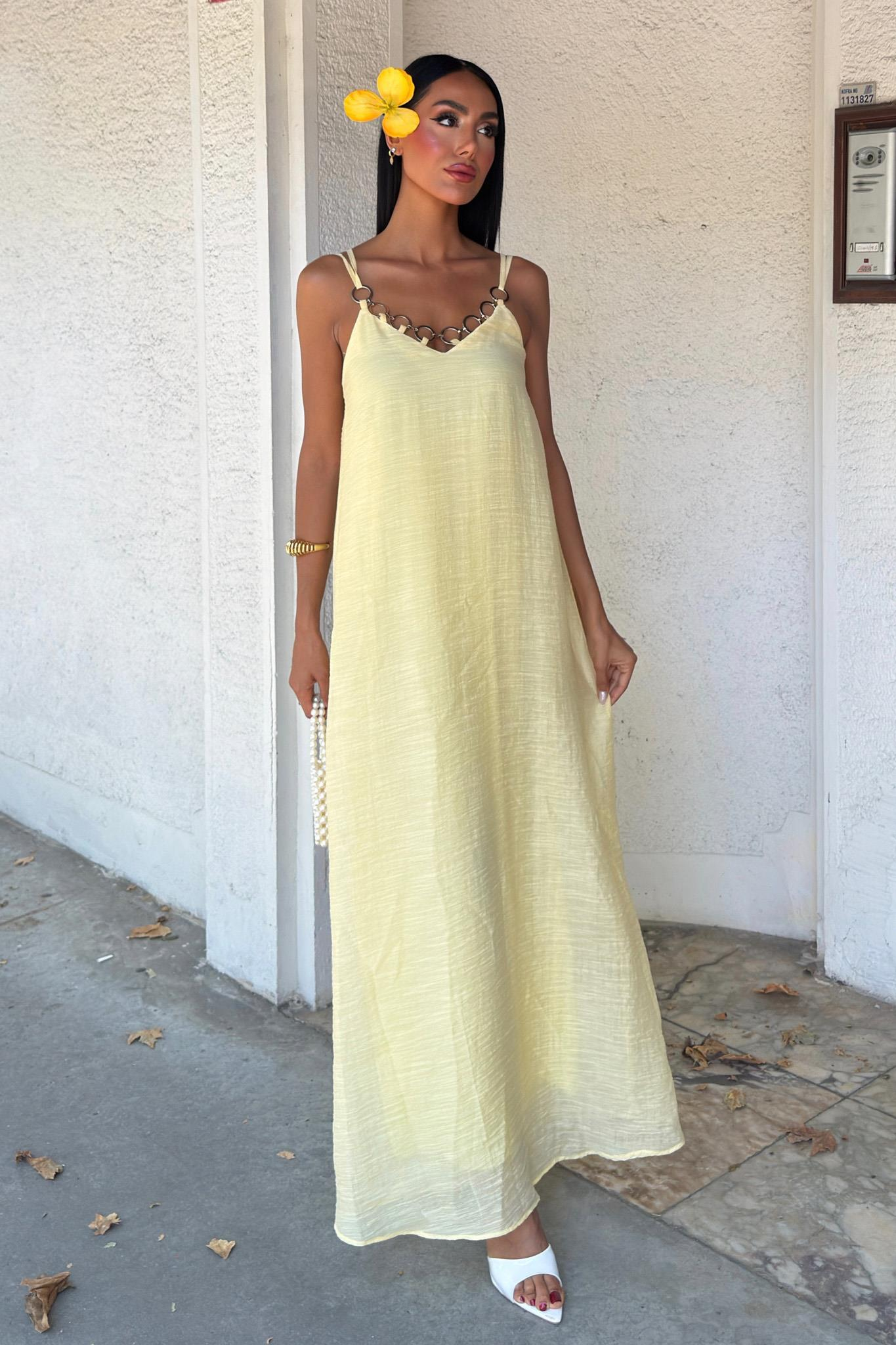 S5Y2906Lina Modal Askılı Elbise 2906