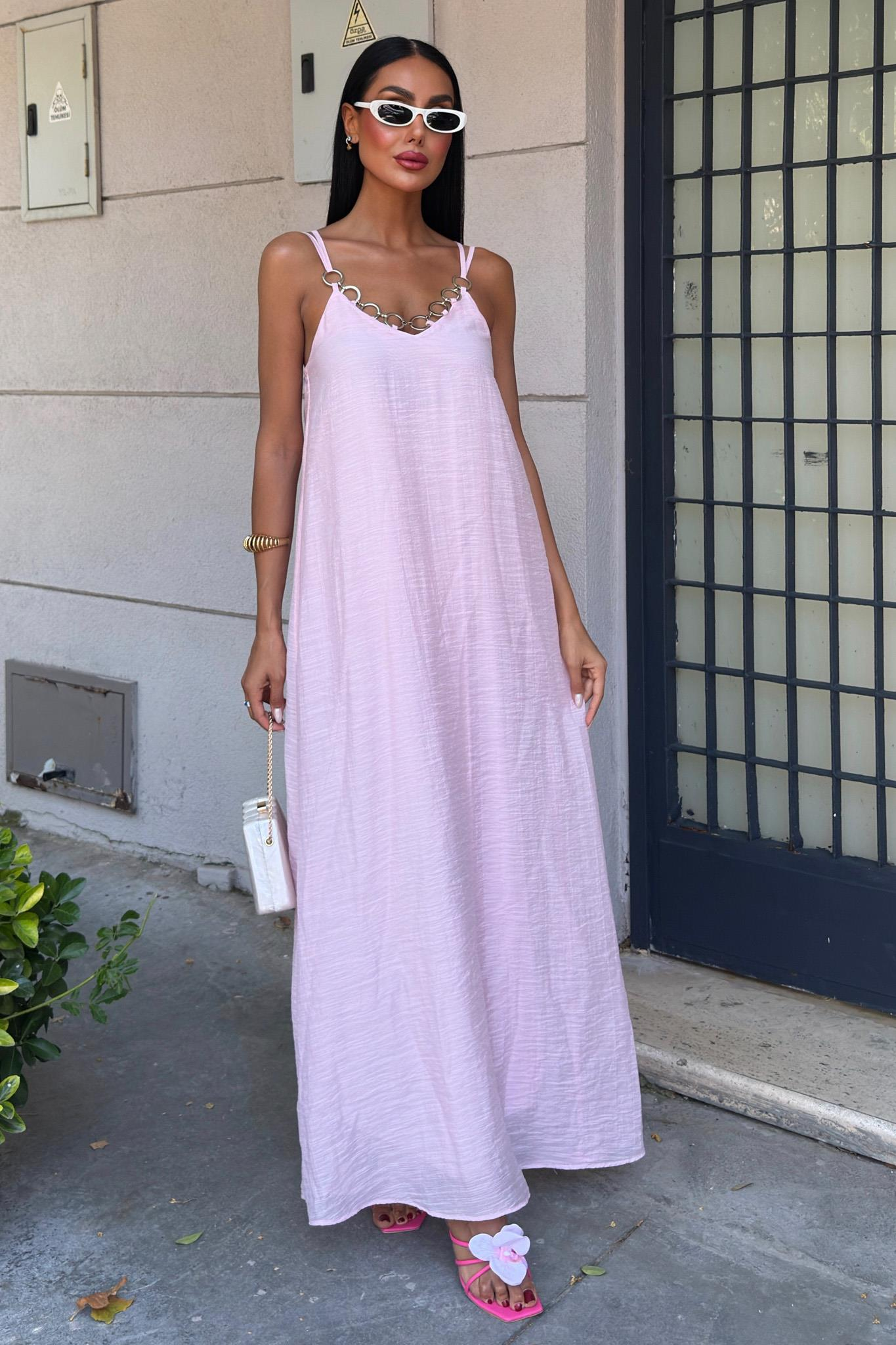 S5Y2906Lina Modal Askılı Elbise 2906