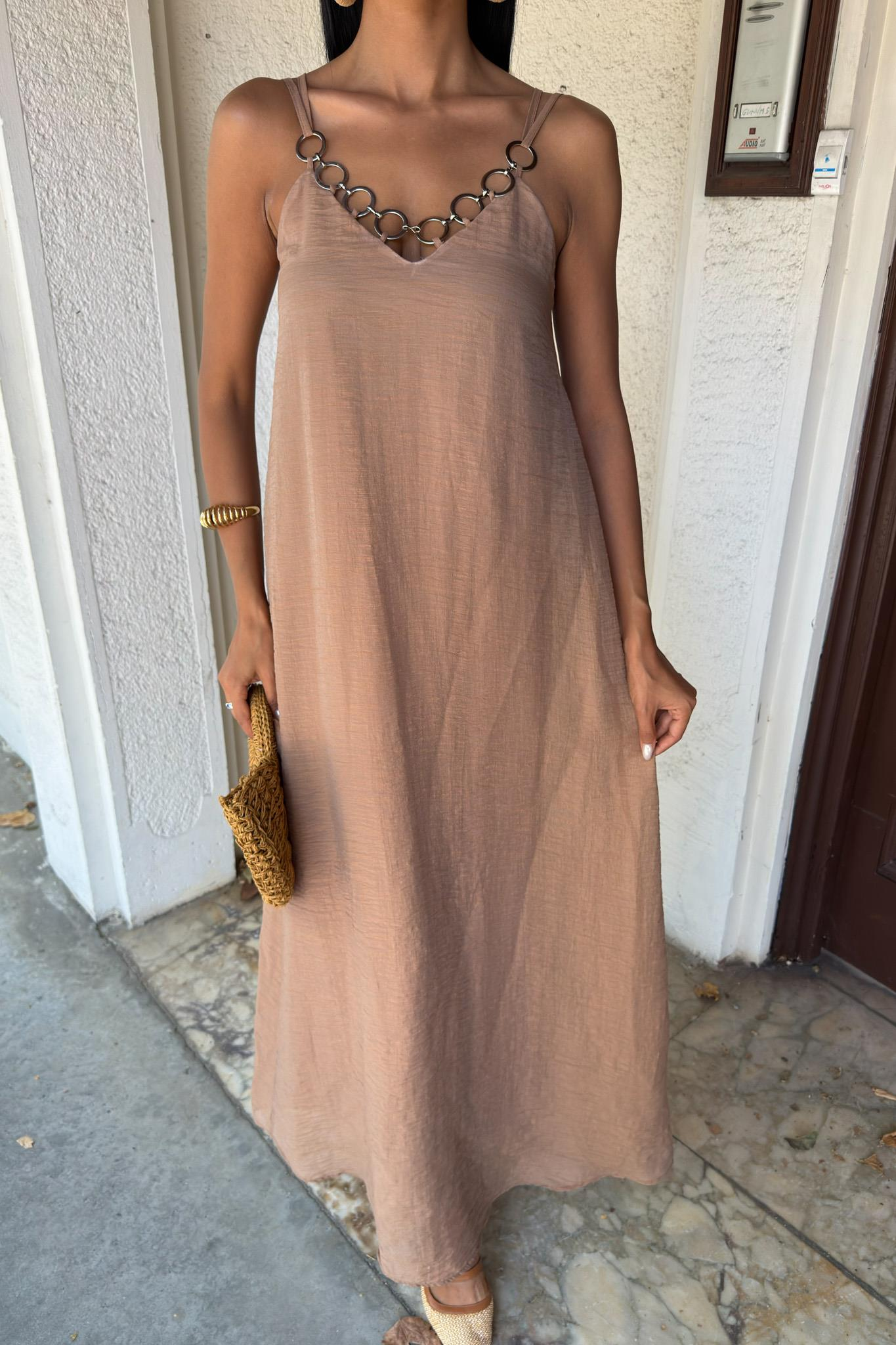 S5Y2906Lina Modal Askılı Elbise 2906