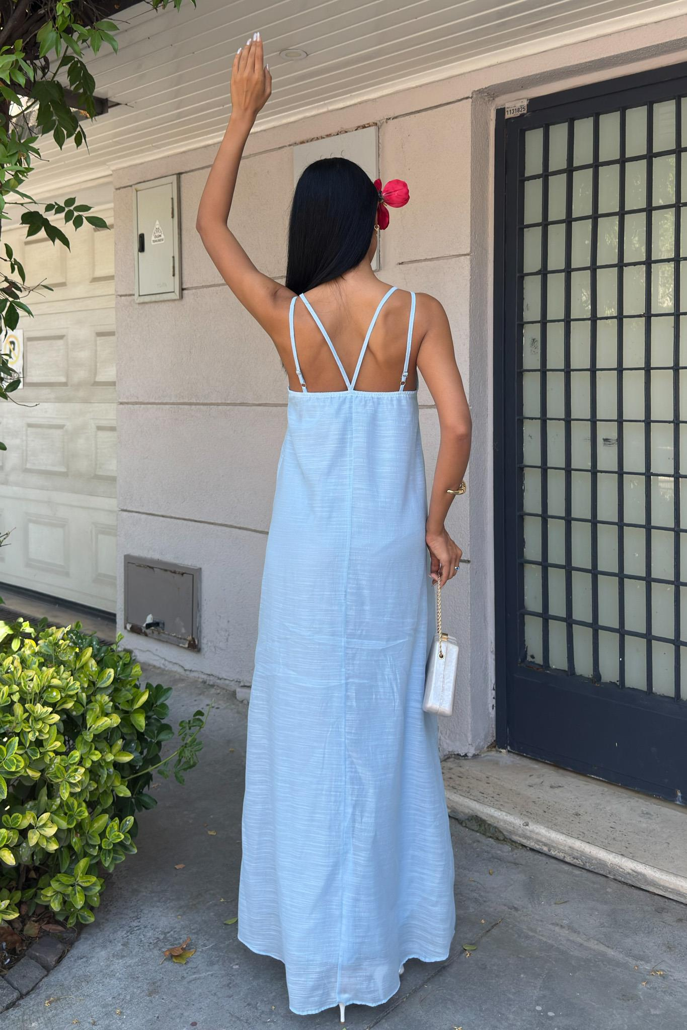 S5Y2906Lina Modal Askılı Elbise 2906