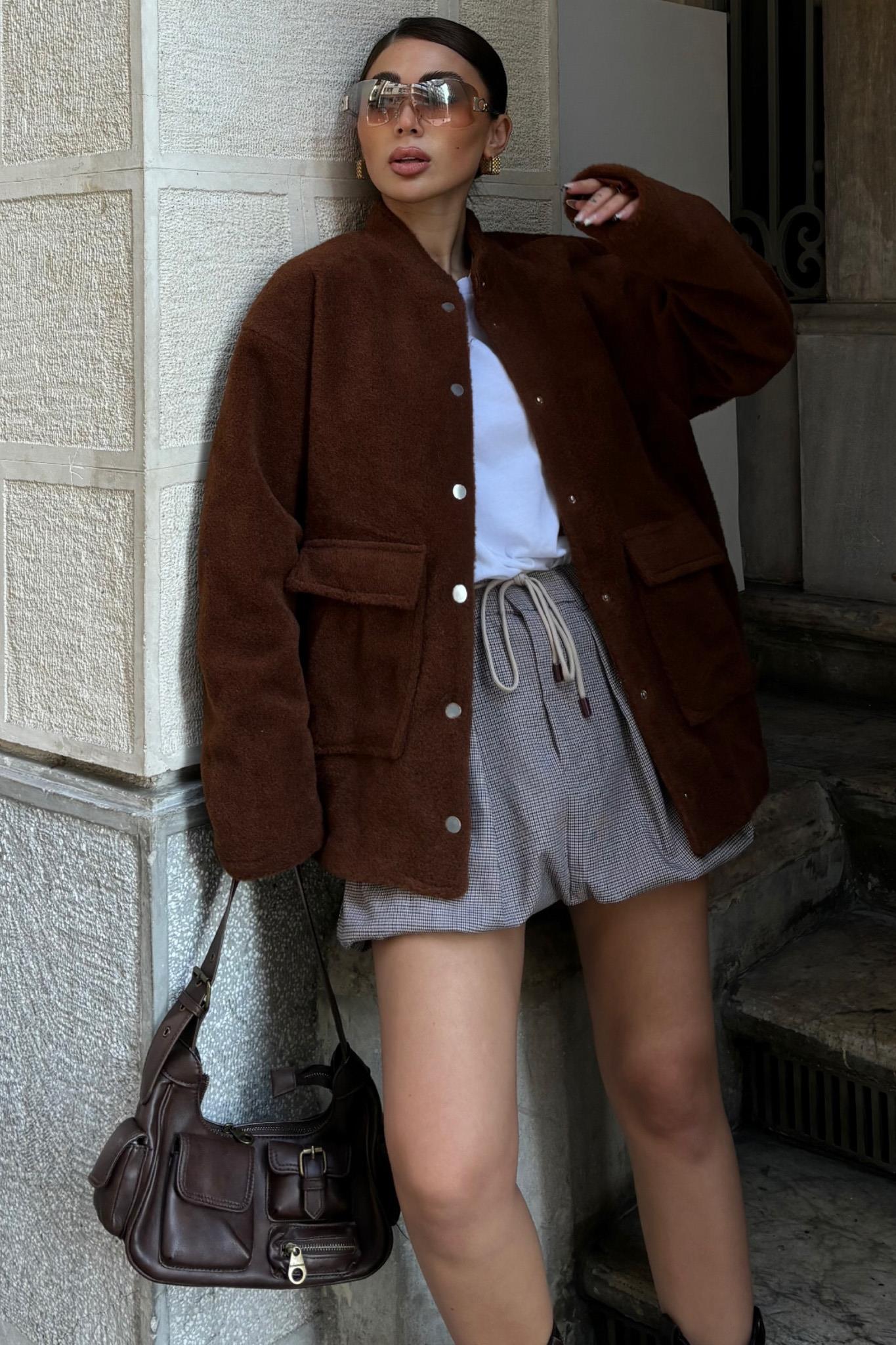 S5K6109Livia Lined Faux Fur Jacket 6109-08
