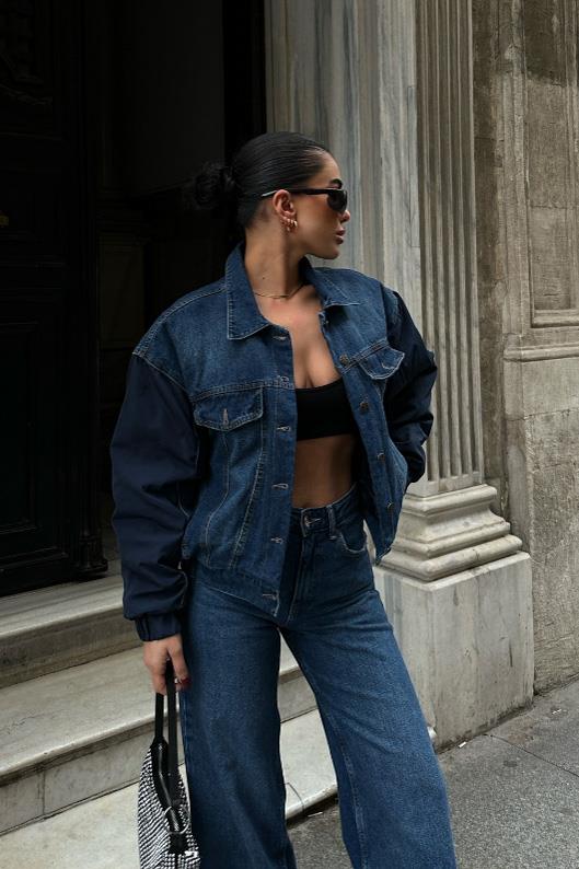S4K6064Lotte Oversize Denim Ceket 6064-08