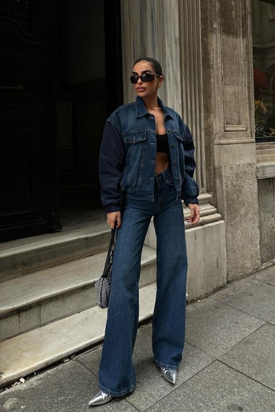 S4K6064Lotte Oversize Denim Ceket 6064-08