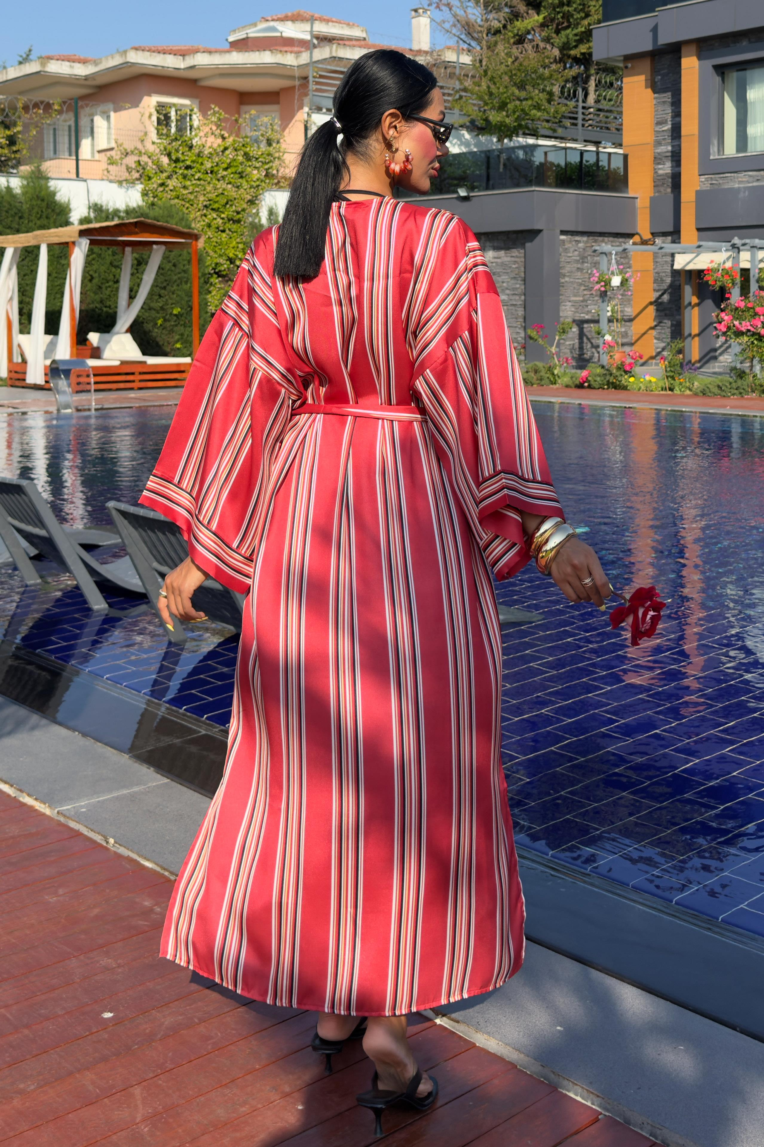 S2Y5014Lucinda Çizgili Kimono 5014-04