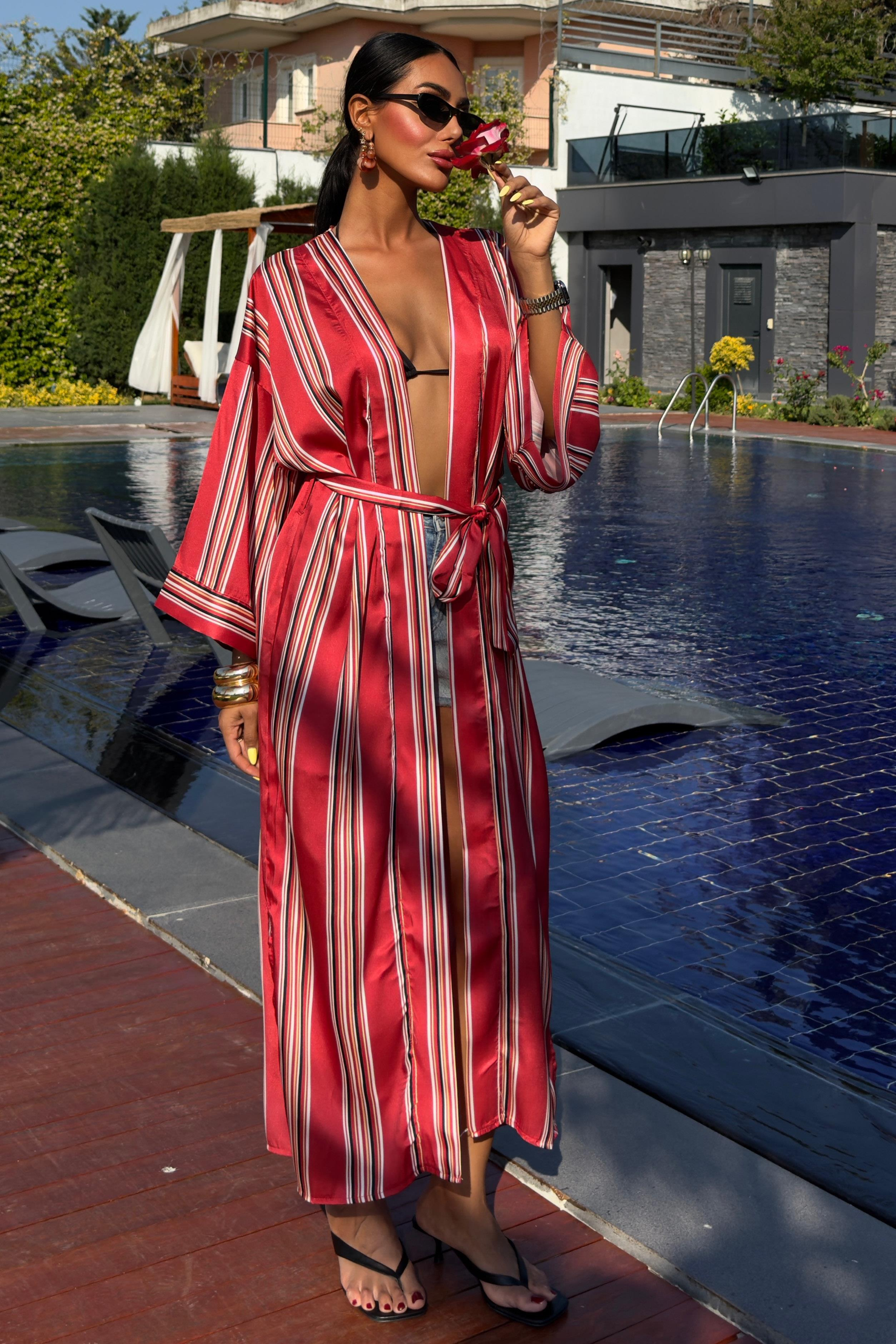 S2Y5014Lucinda Çizgili Kimono 5014-04