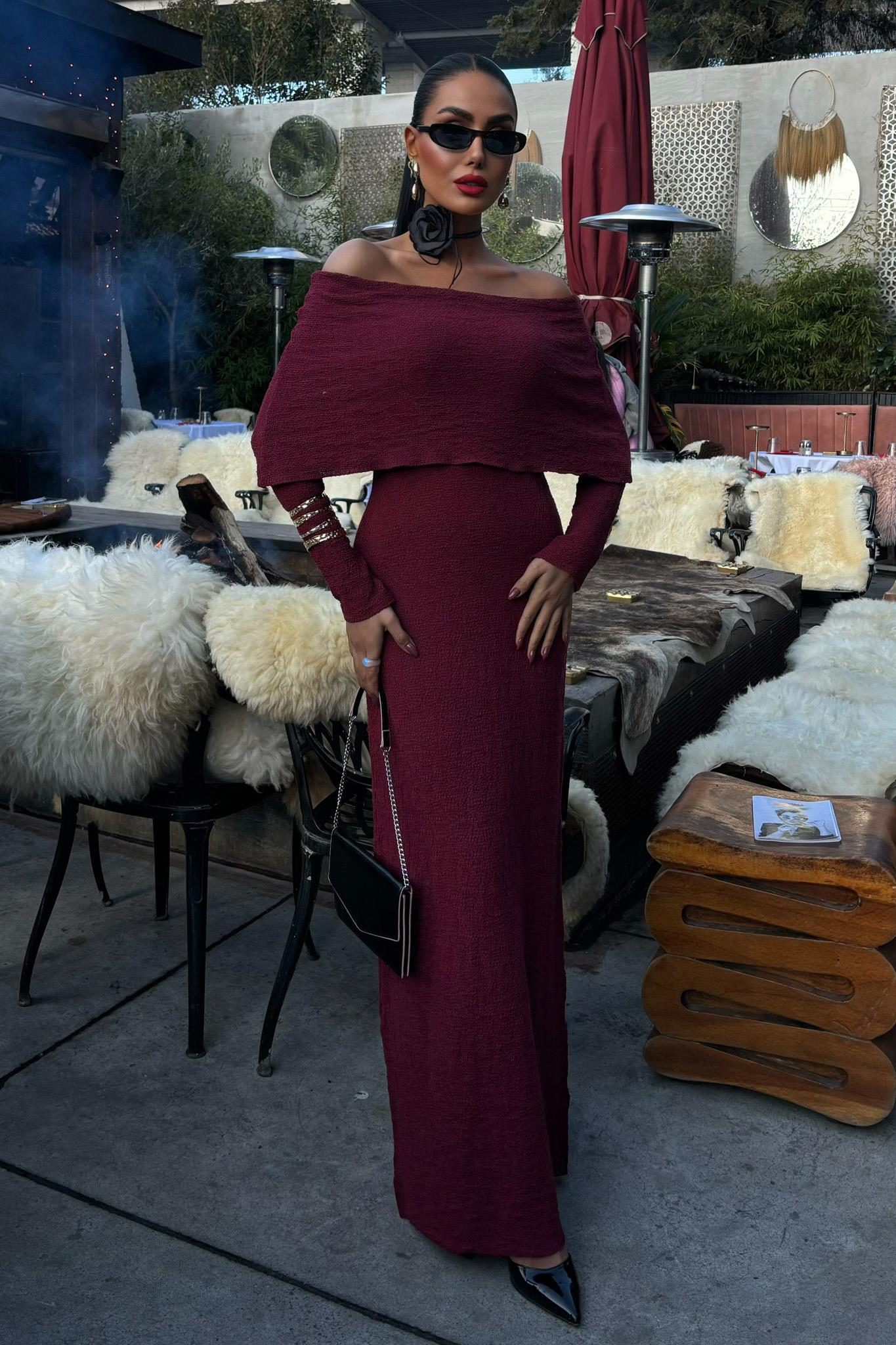 S5Y2828Madonna Yaka Premimum Elbise 2828