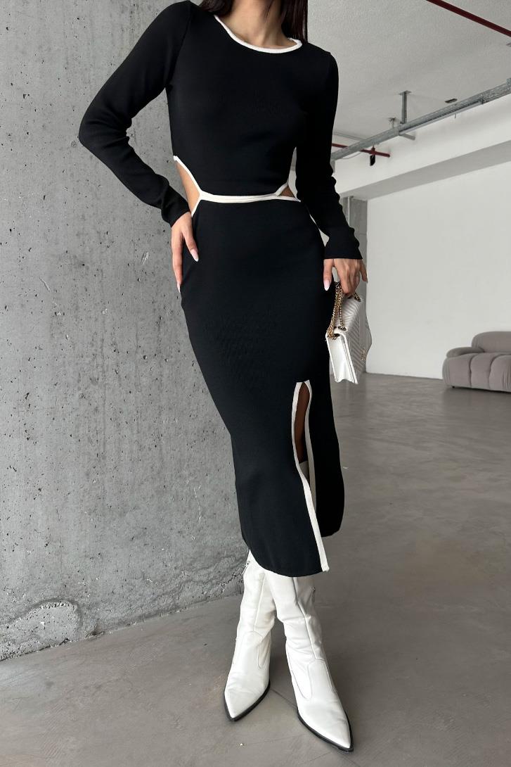 S4K2594Maggie Biyeli Cut Out Elbise 2594 -01