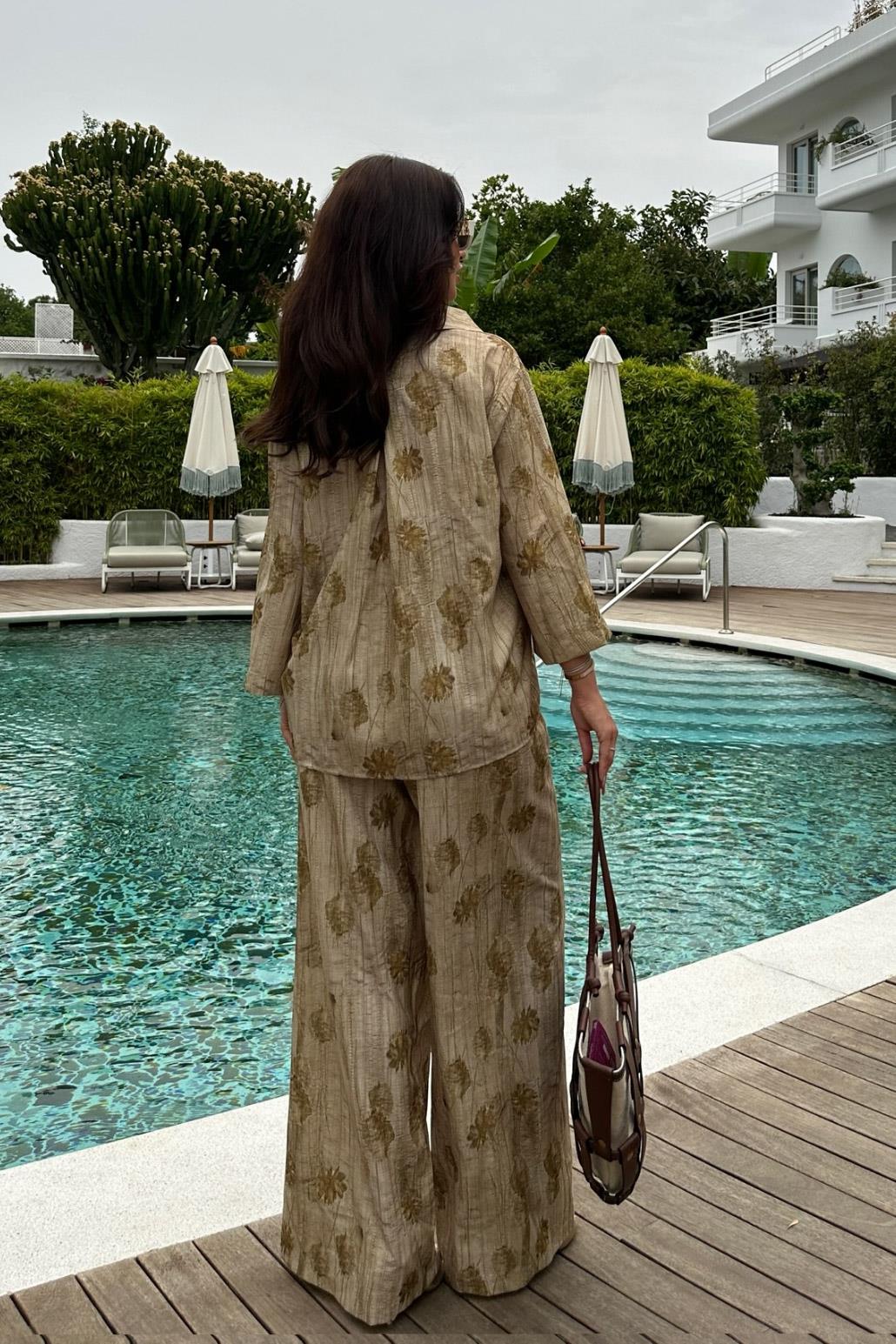 S4Y9865Marina Desenli Oversize Takım 9865