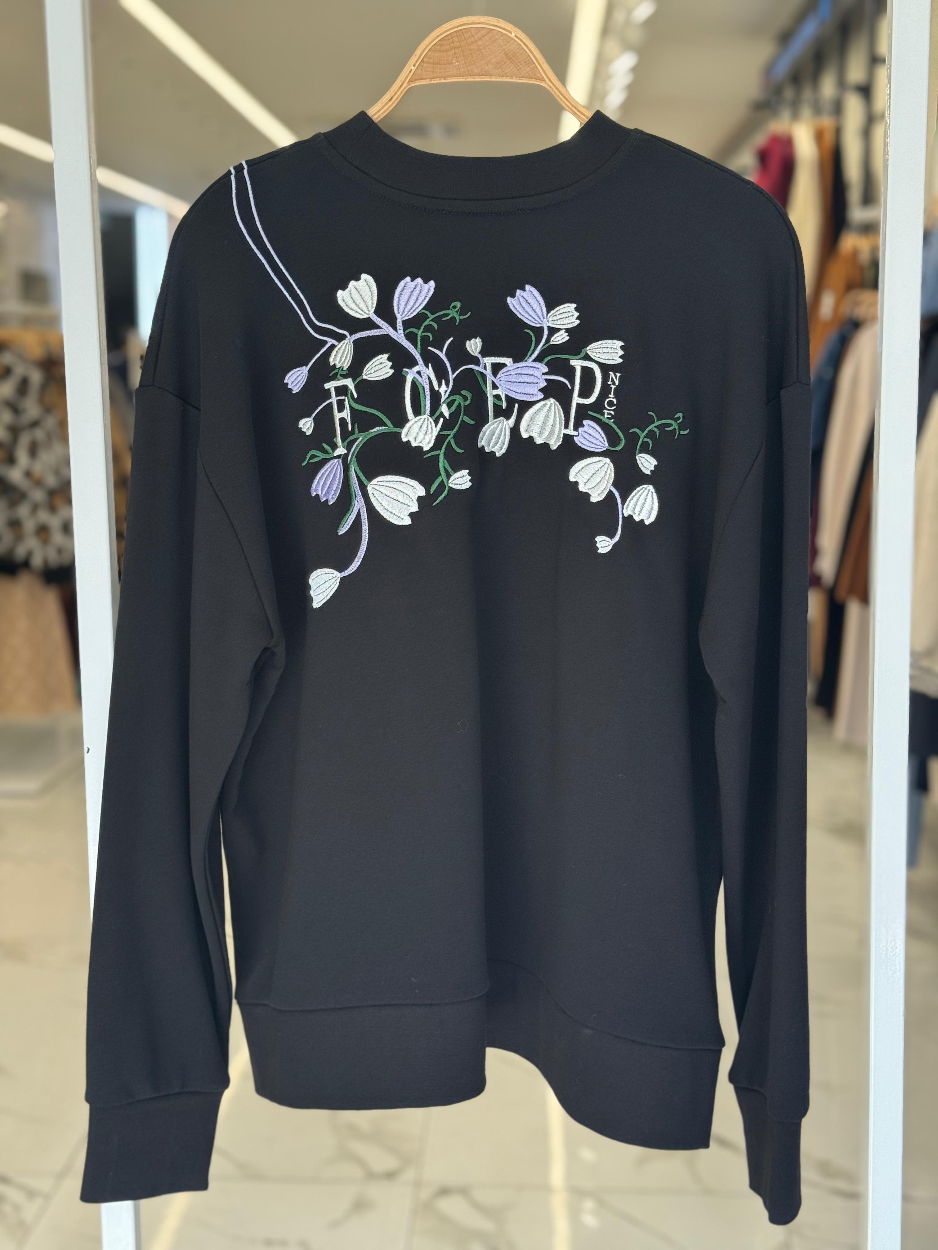 S5K8050Marison Çiçek Nakışlı Sweatshirt 8050 -08