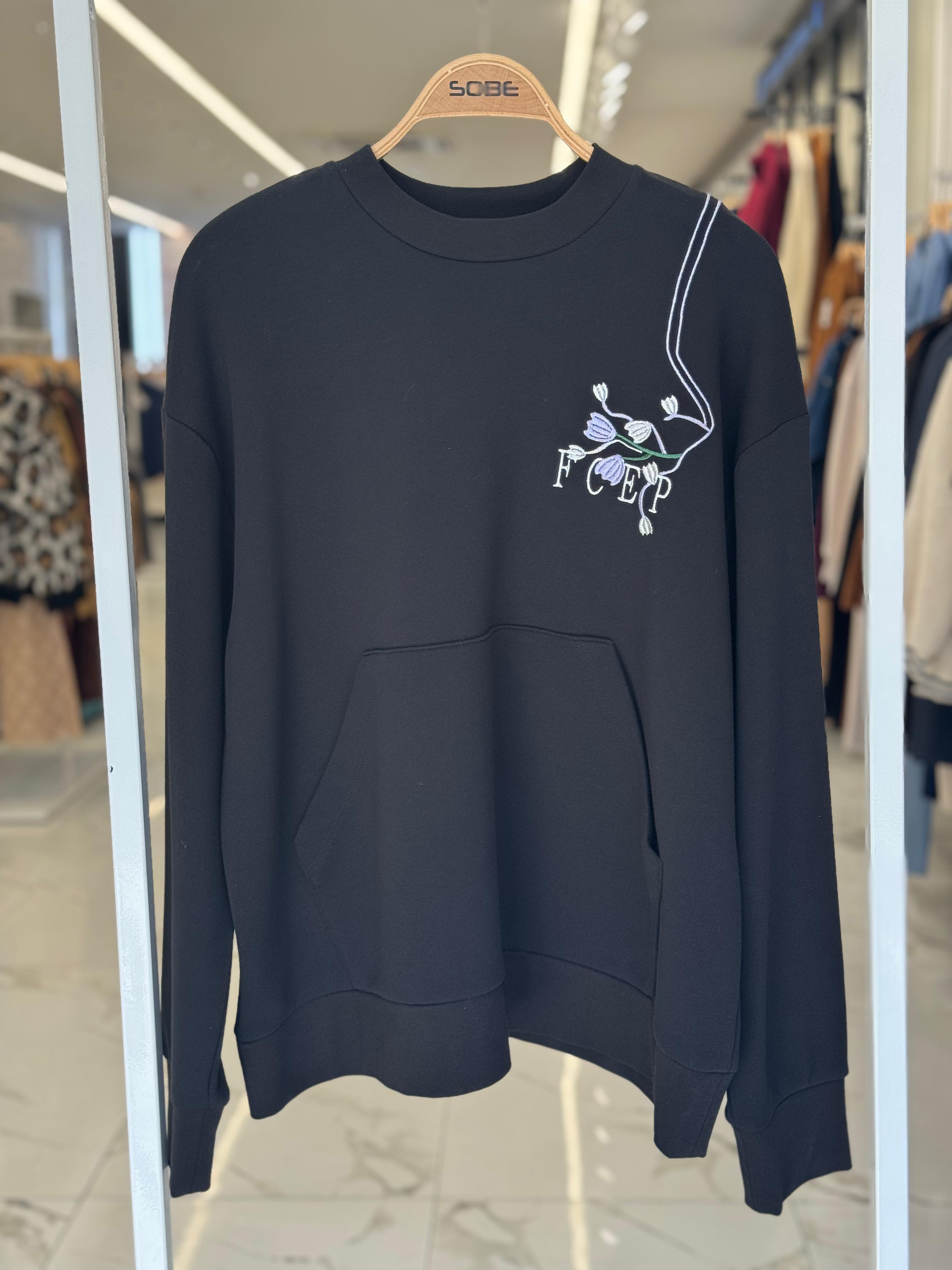 S5K8050Marison Çiçek Nakışlı Sweatshirt 8050 -08