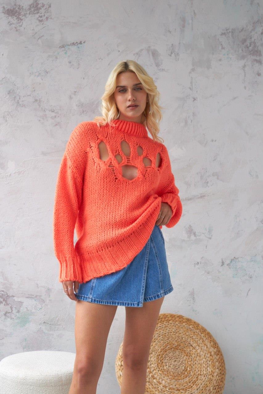 S4K1200Midred Cut Out Knitwear Sweater 1200-09