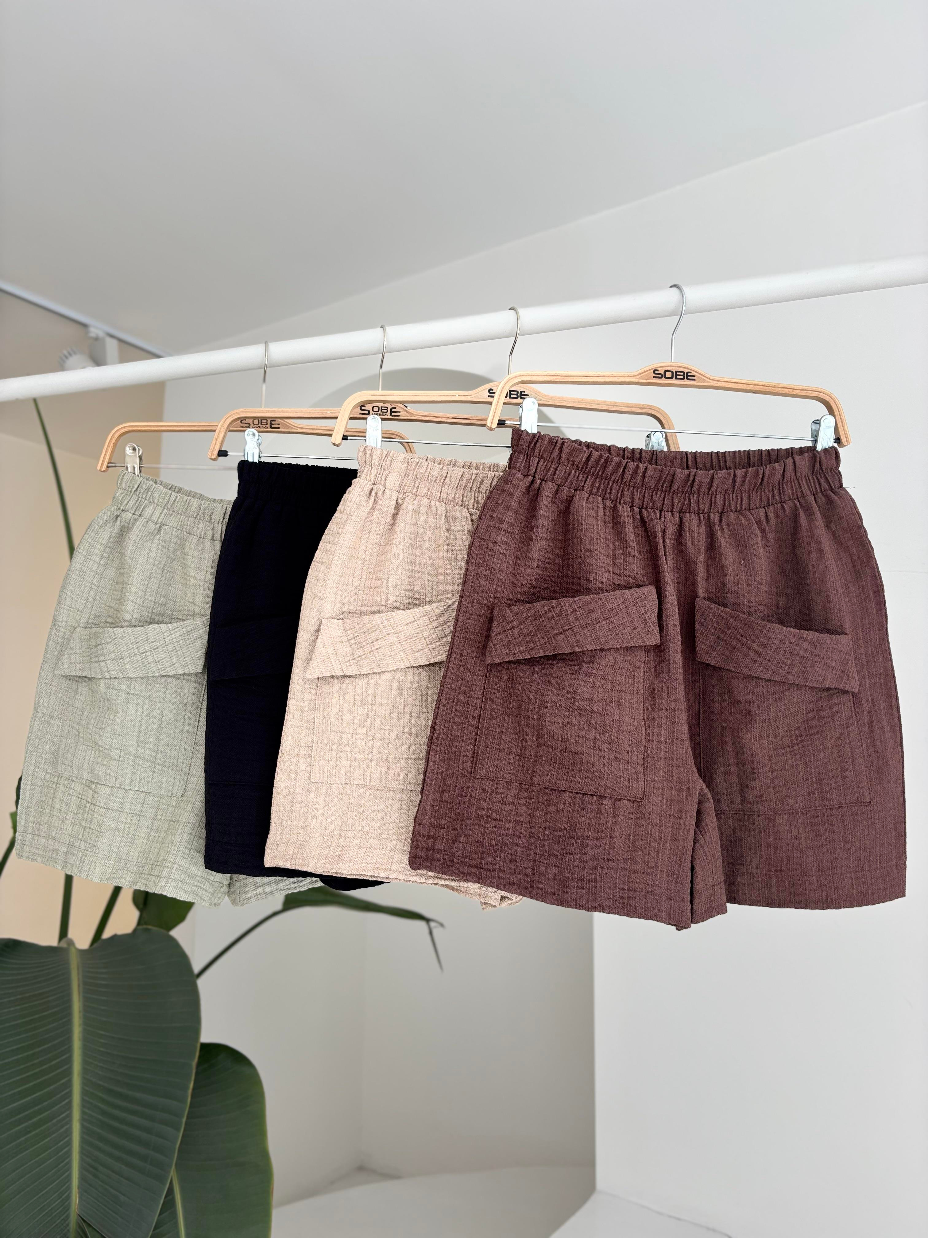 S5Y10176Mini Vest Shorts Linen Suit 10176-08