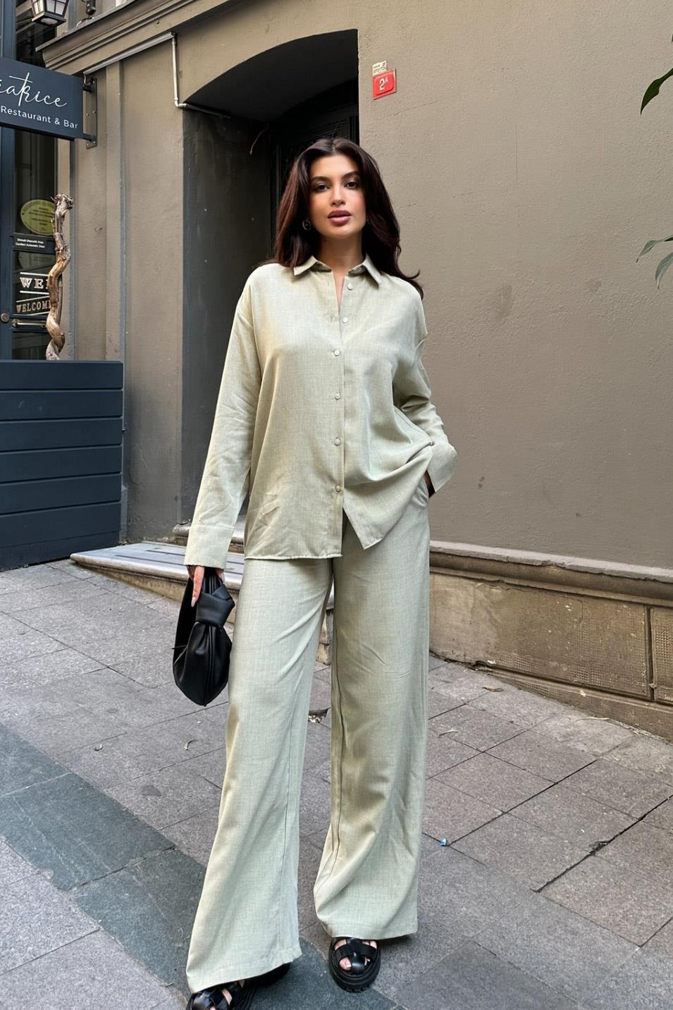 S4Y9837Molly Flamlı Salaş Takım 9837