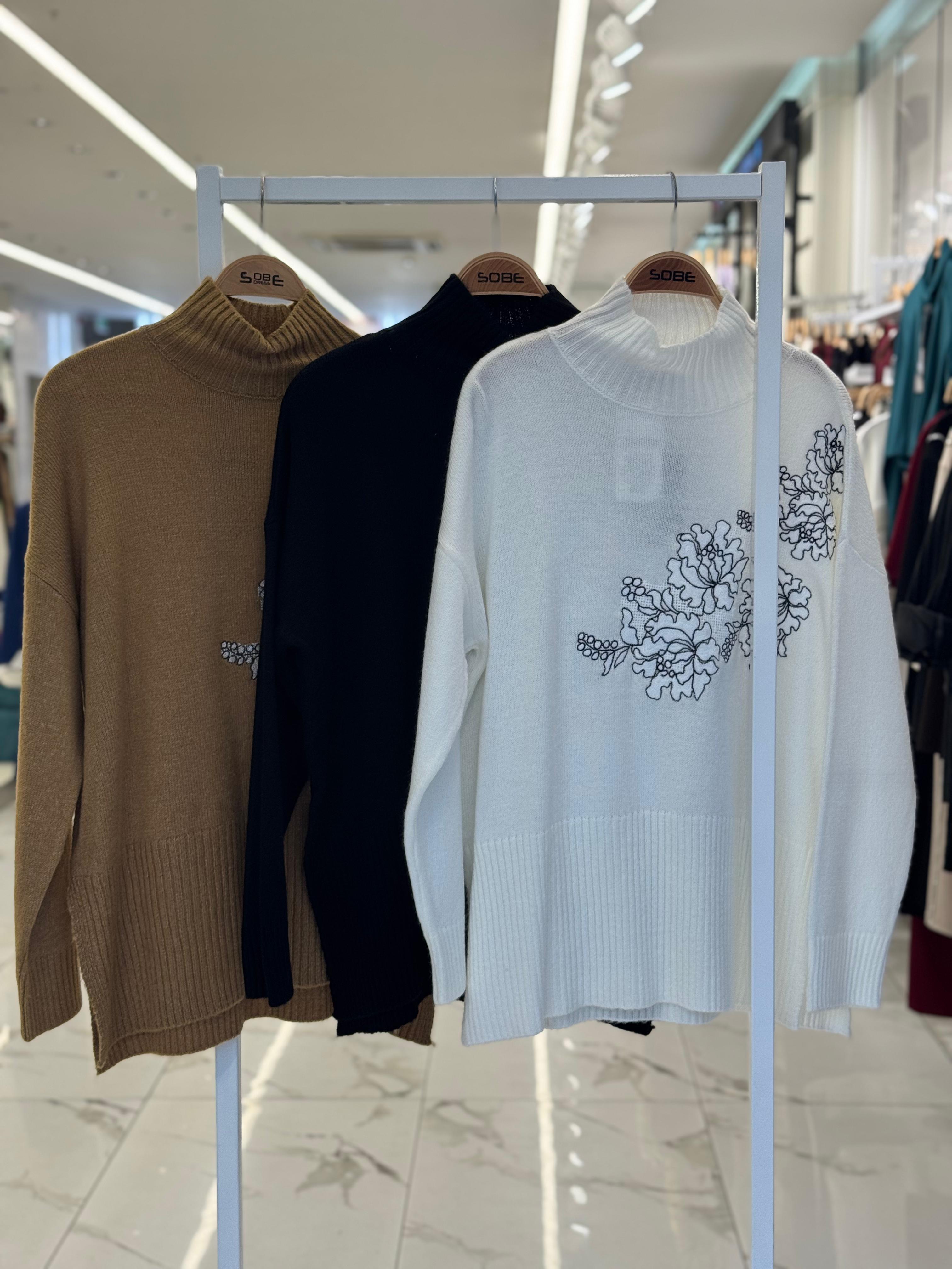 S5K1340Embroidery Detailed Knitwear Sweater 1340