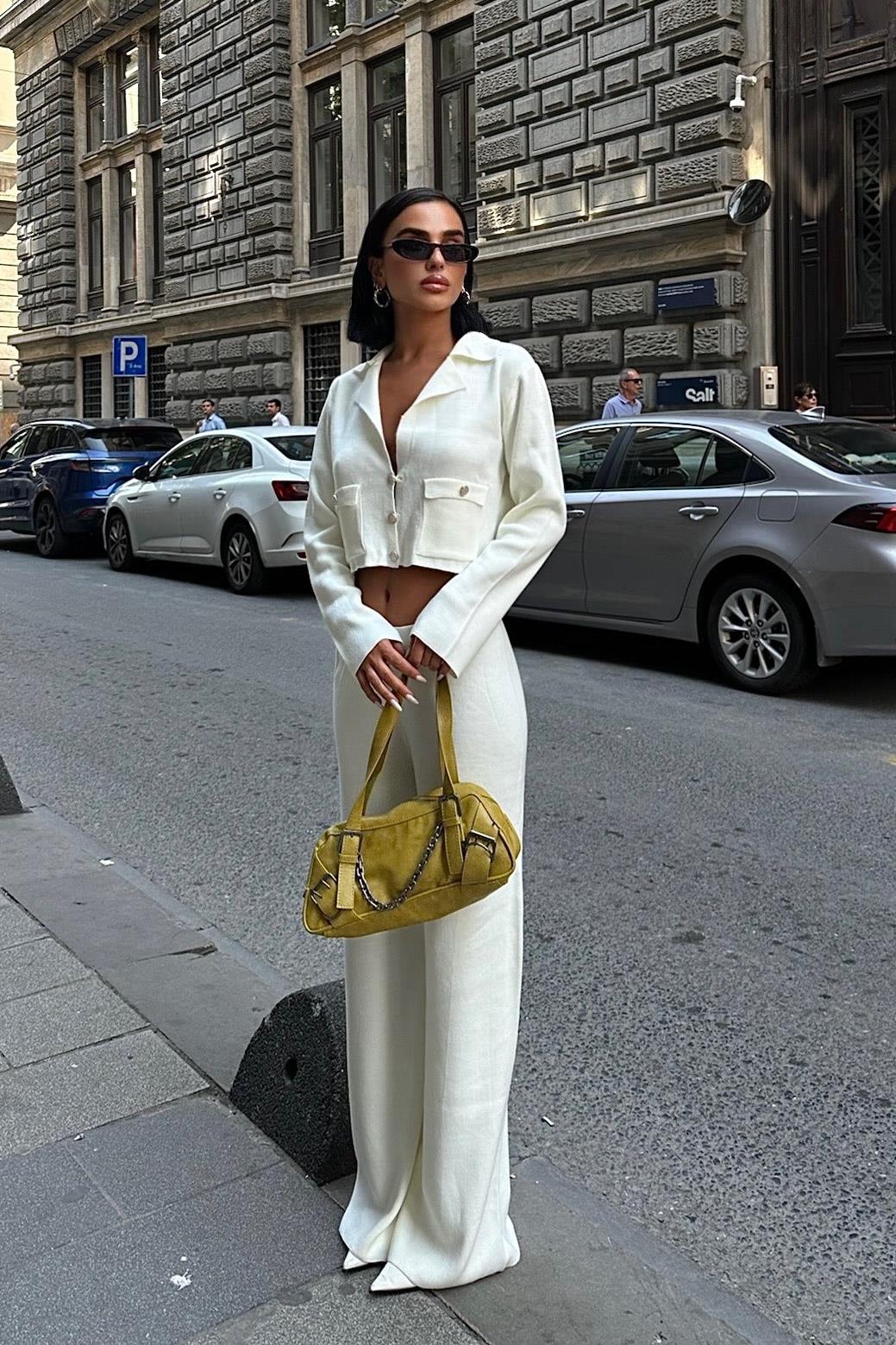 S5K9954Nancy Kruveze Yaka Crop Takım 9954 - 25