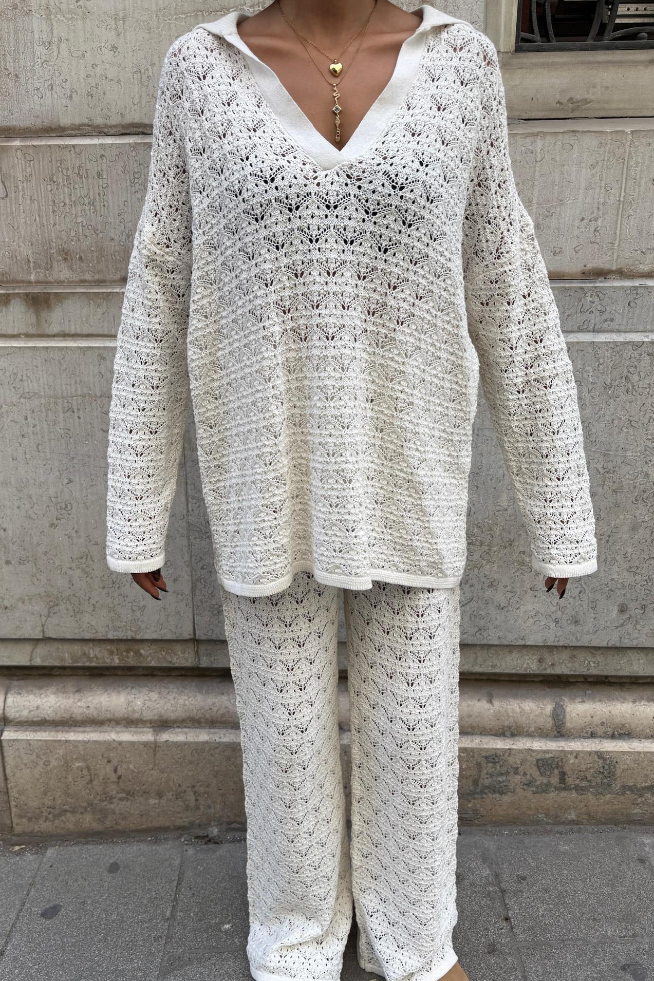 S5K9885Nolan Ensemble pantalon ajouré Regular 9885