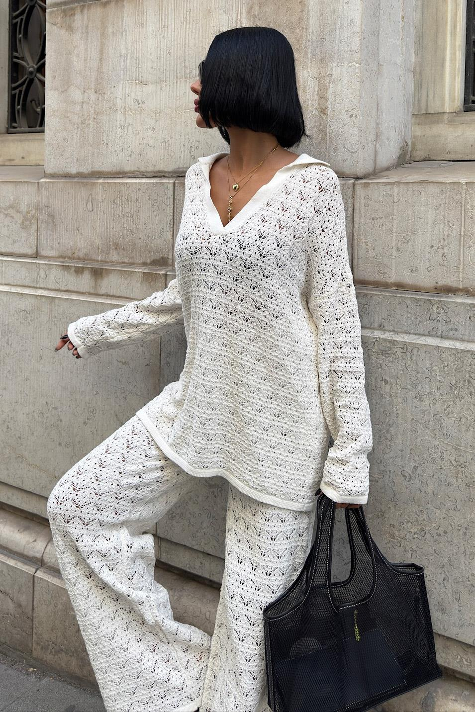 S5K9885Nolan Ensemble pantalon ajouré Regular 9885