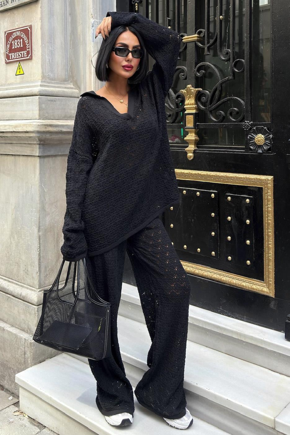 S5K9885Nolan Ensemble pantalon ajouré Regular 9885