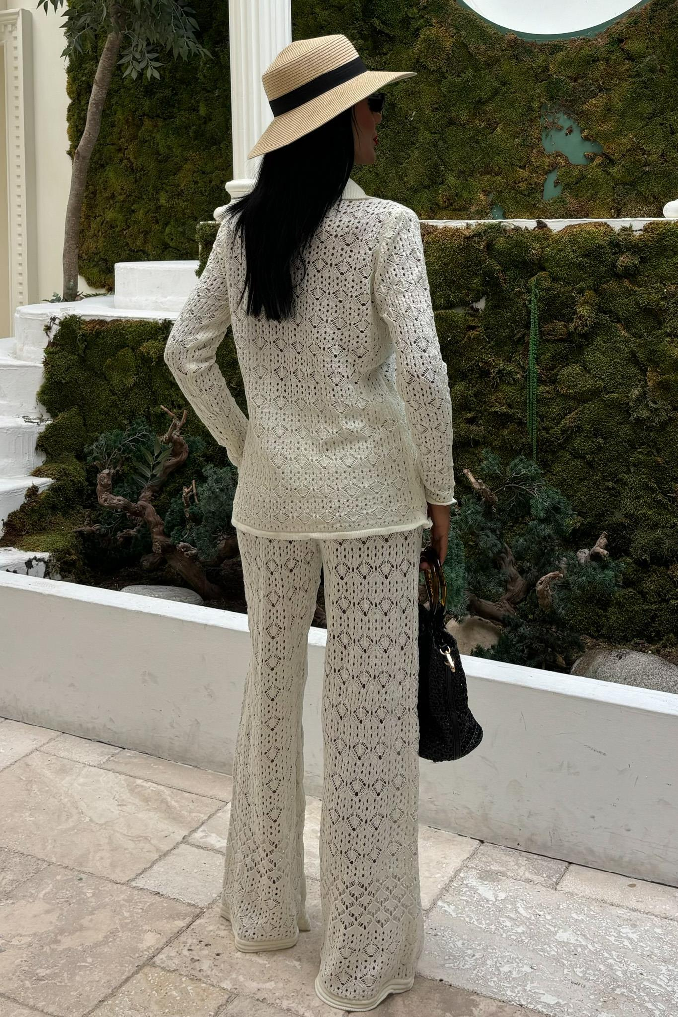 S5K9934Odette Openwork Trouser Set 9934