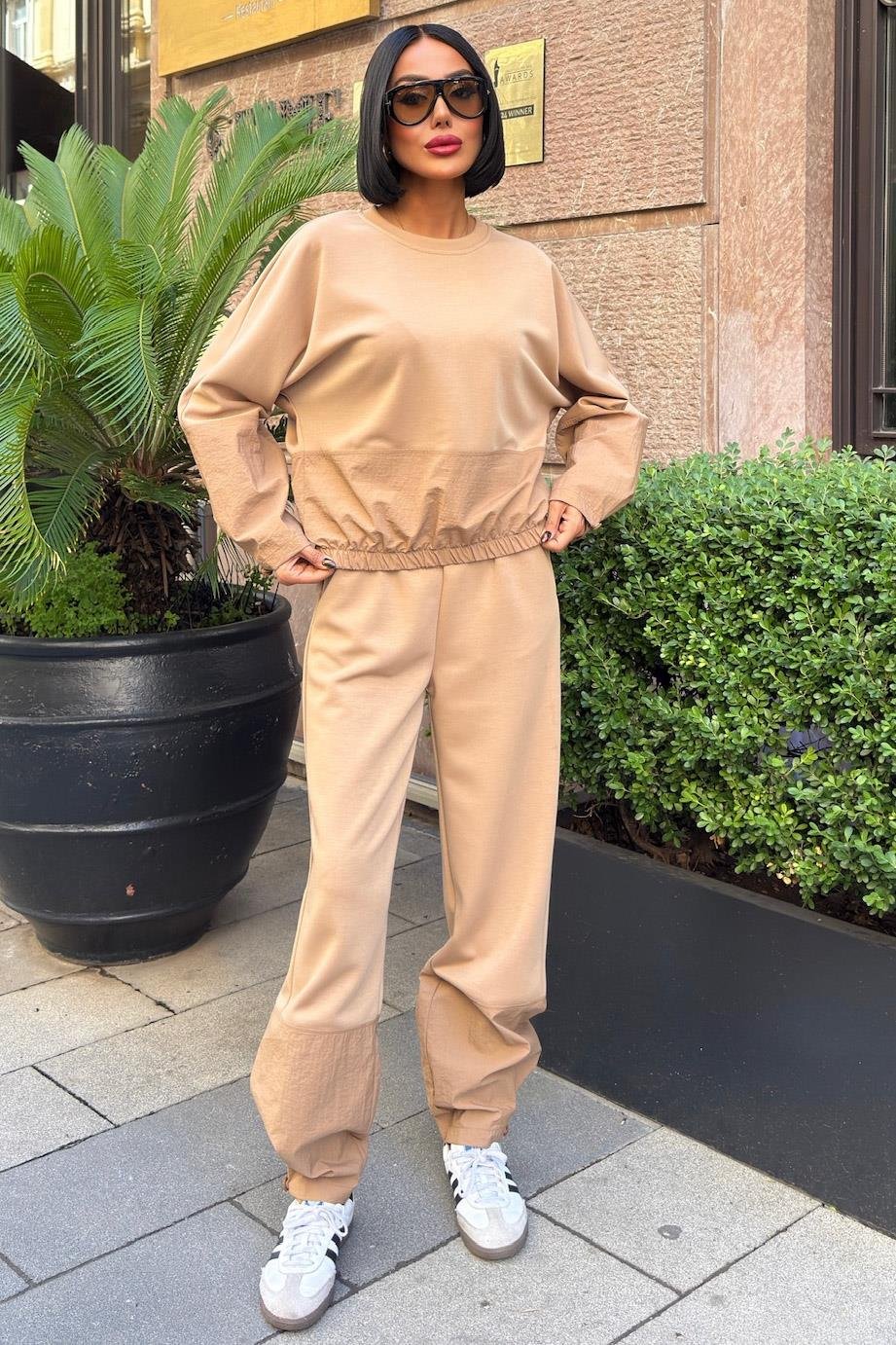 S6K10235Parachute Garnish Modal Suit 10235