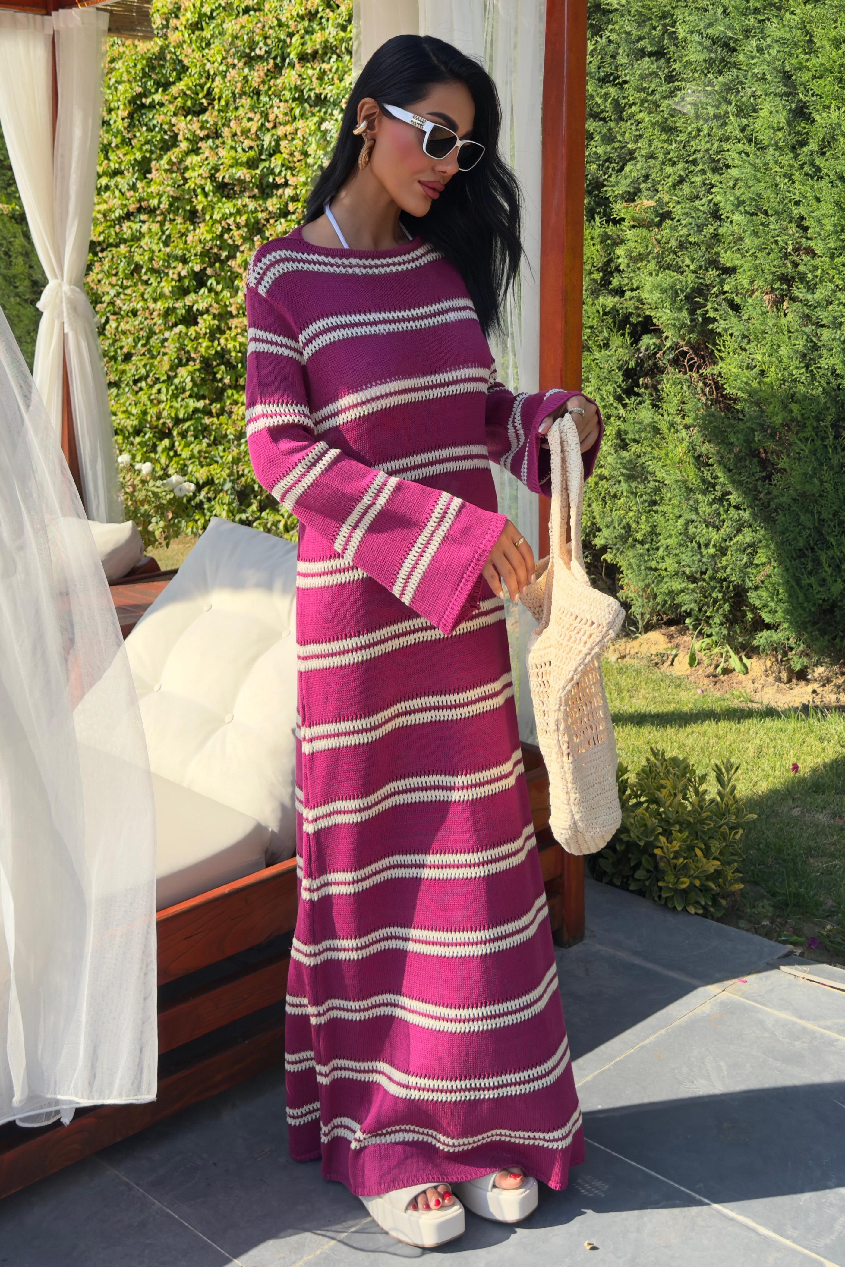 S5Y2848Backless Spanish Sleeve Knit Dress 2848