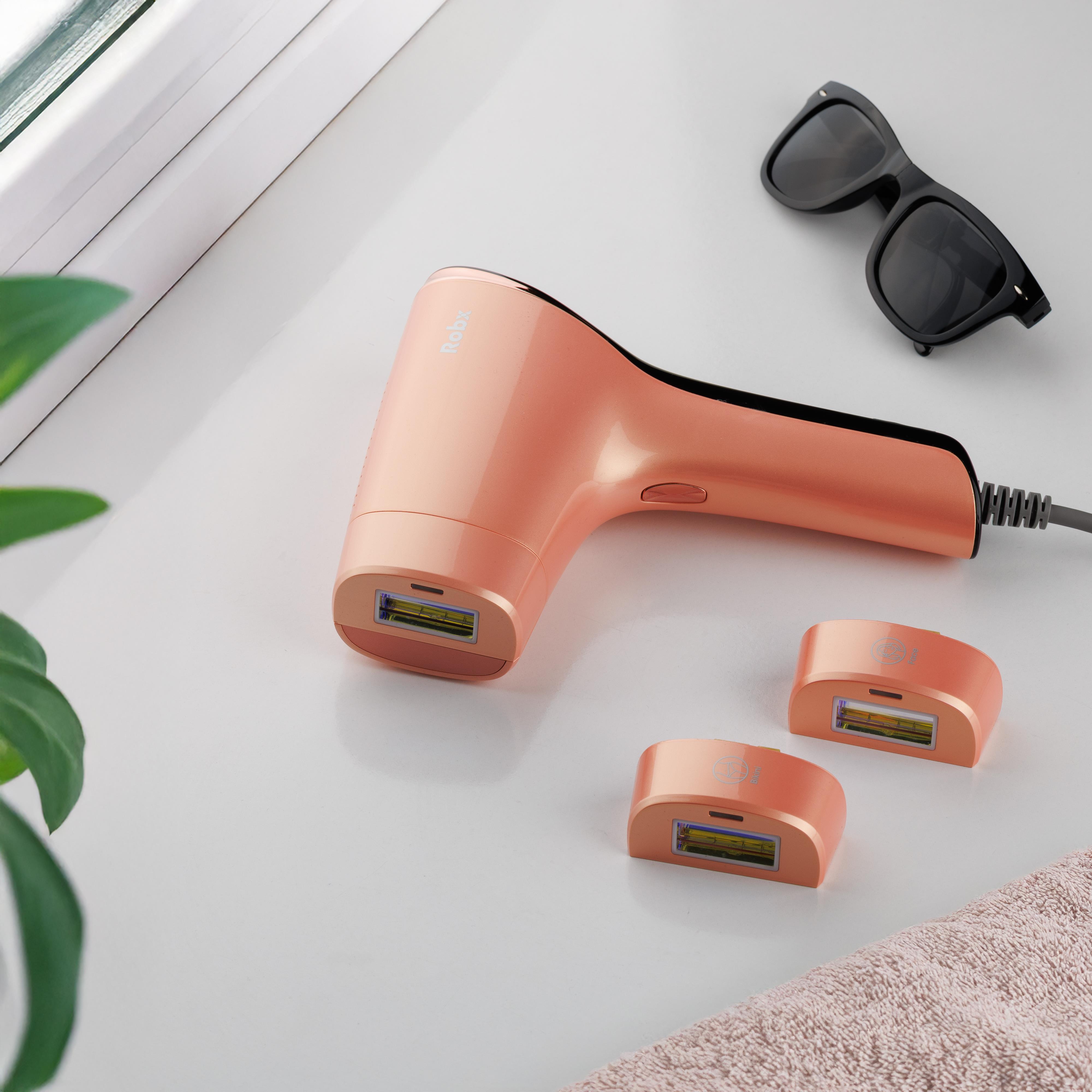 Robx A05 Ipl 3 Milyon Atım Akıllı Cilt Tanıma Ultra Seri Atım 3 Başlık Vücut Yüz Bikini Ipl Cihaz Turuncu